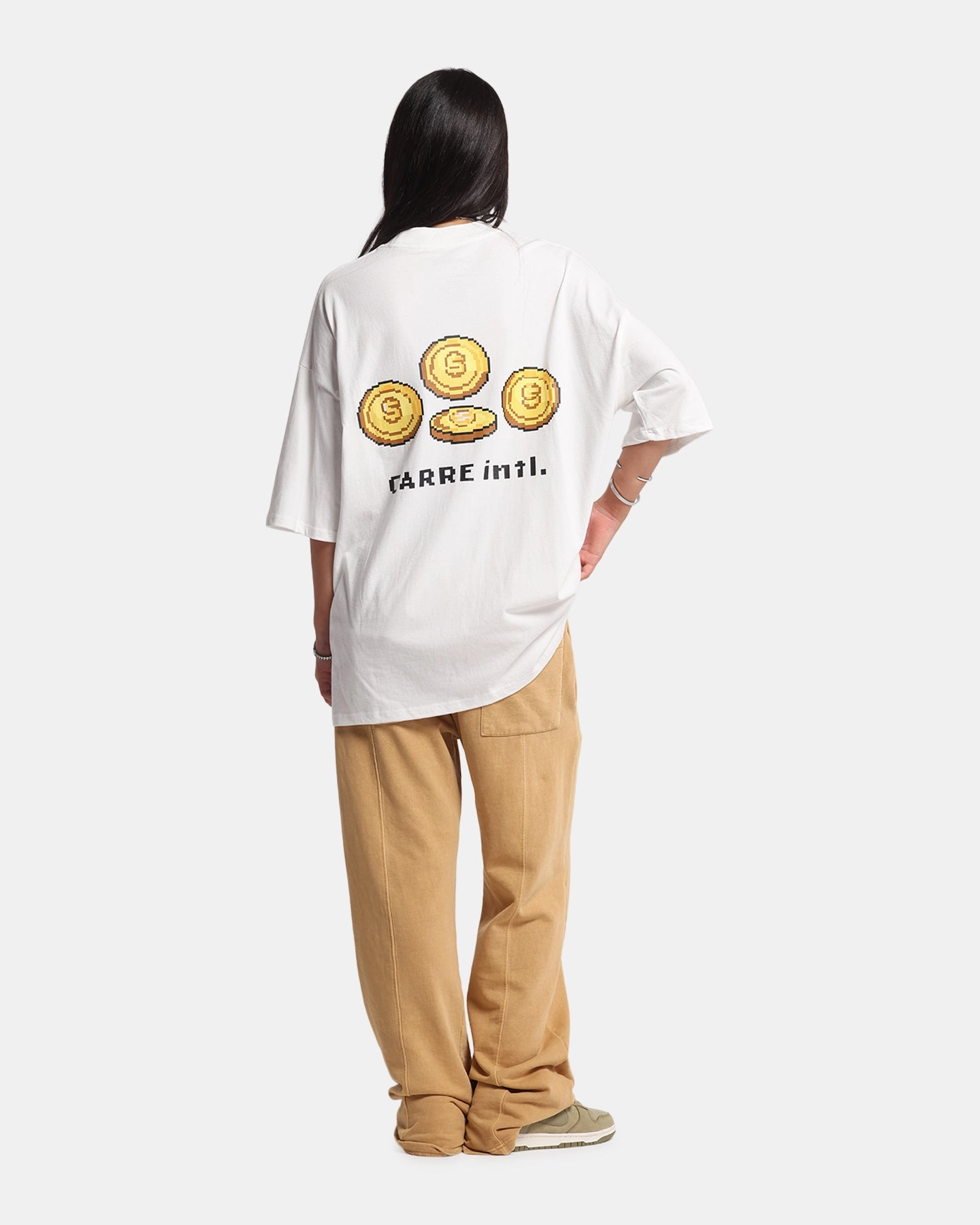 Everyday Fashion Versatile Fashion Carre Level Up Mock Neck T-Shirt Off White
