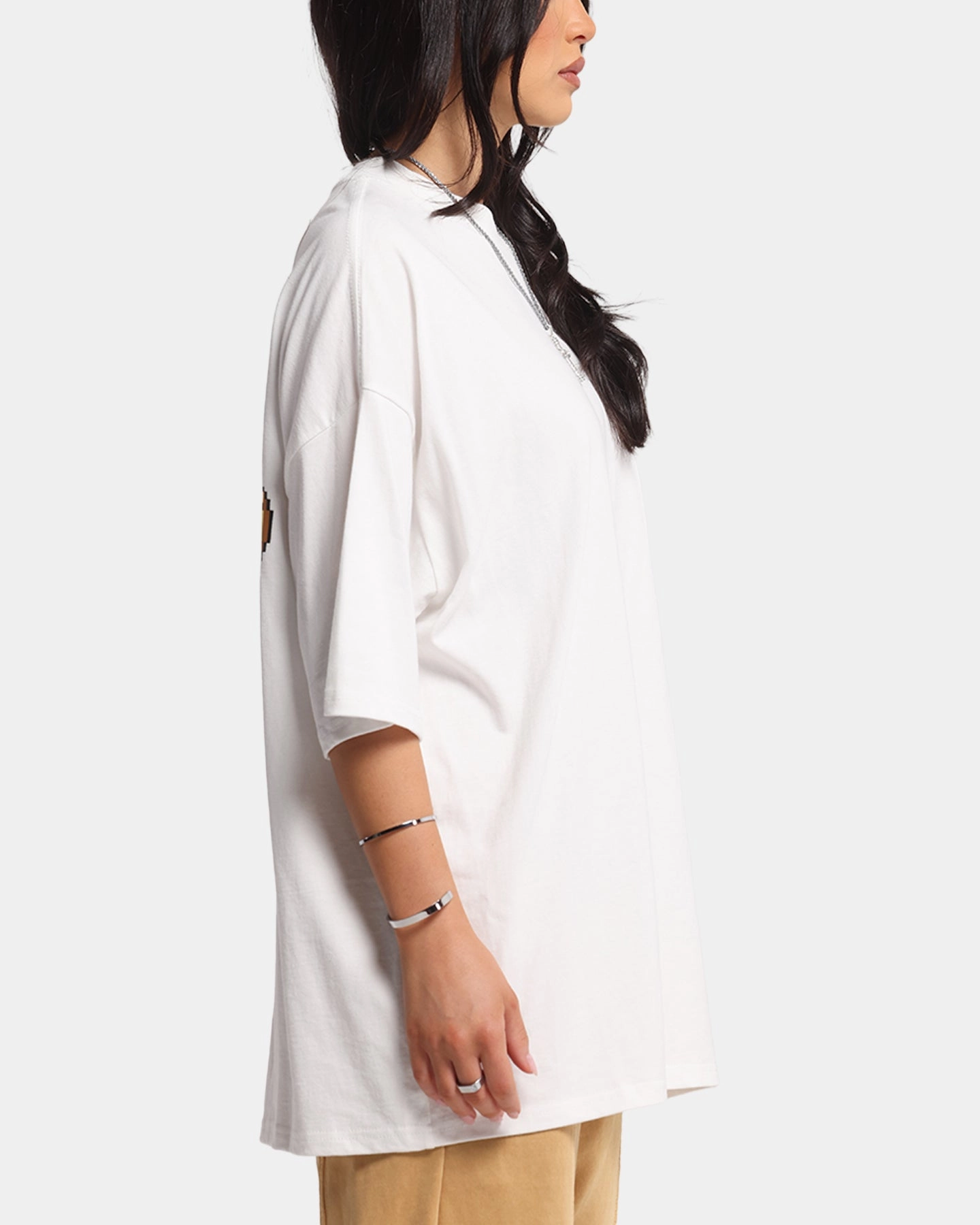 Carre Level Up Mock Neck T-Shirt Off White Moisture Management Technology