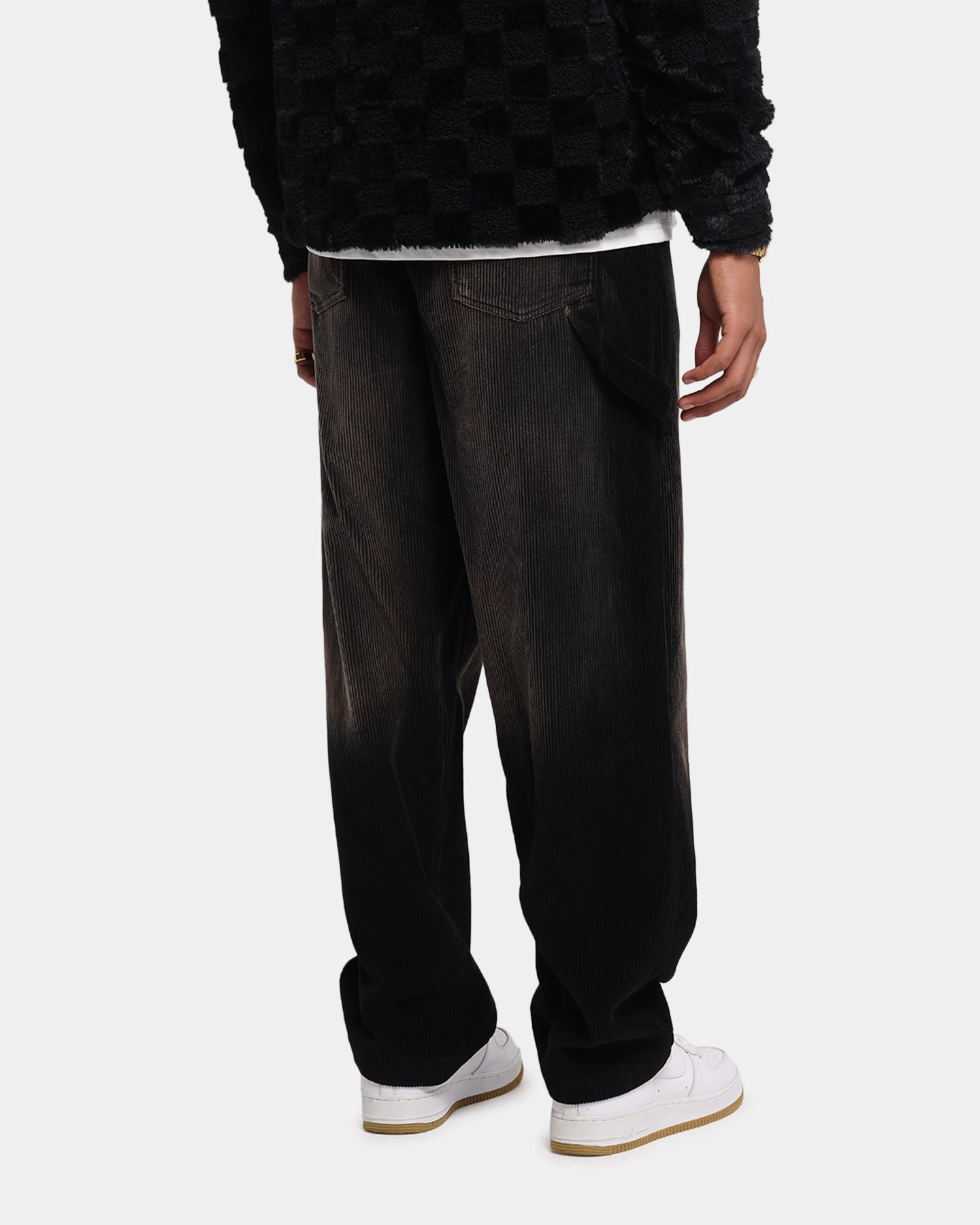 XXIII Corduroy Wash Pants Black Versatile Layer
