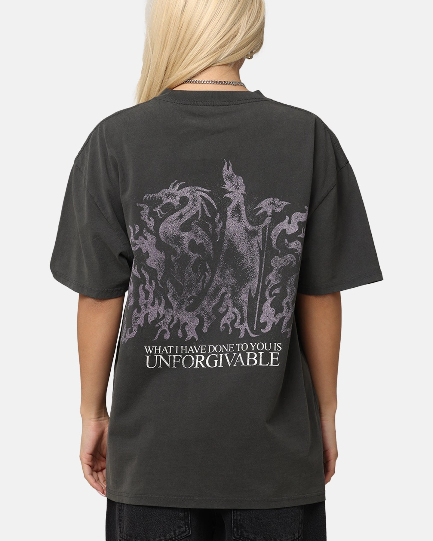 sports performance American Thrift Disney Maleficent Heavyweight T-Shirt Black Wash
