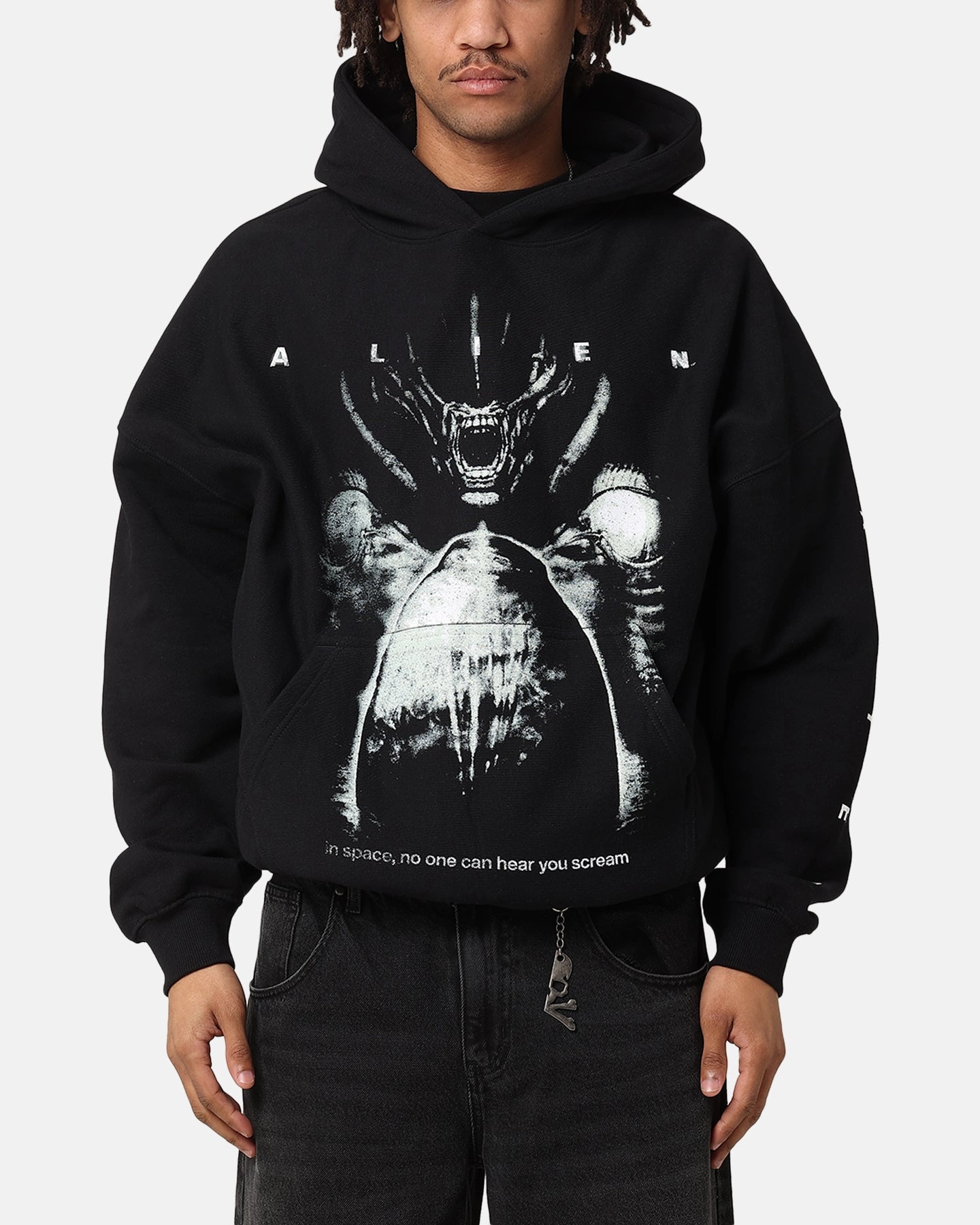 Goat Crew Alien Premium Hoodie Black VintageWash Easygoing Wear