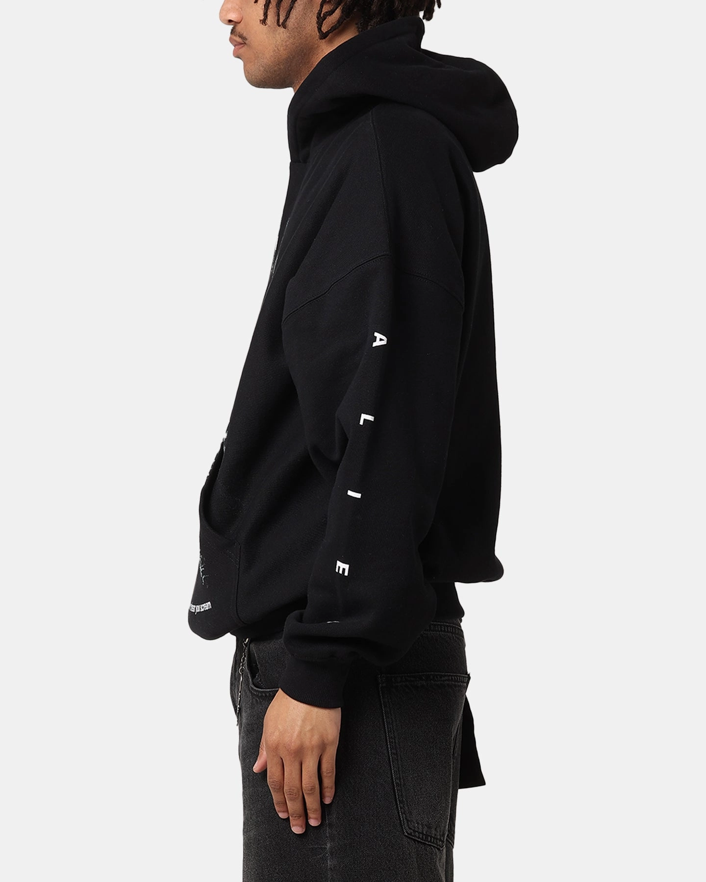 Daily Comfort Anti microbial coating Goat Crew Alien Premium Hoodie Black