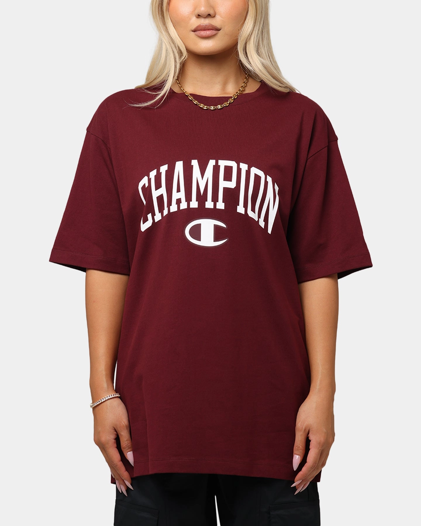 City Fashion Easy Fit Champion Rochester Graphic T-Shirt Red
