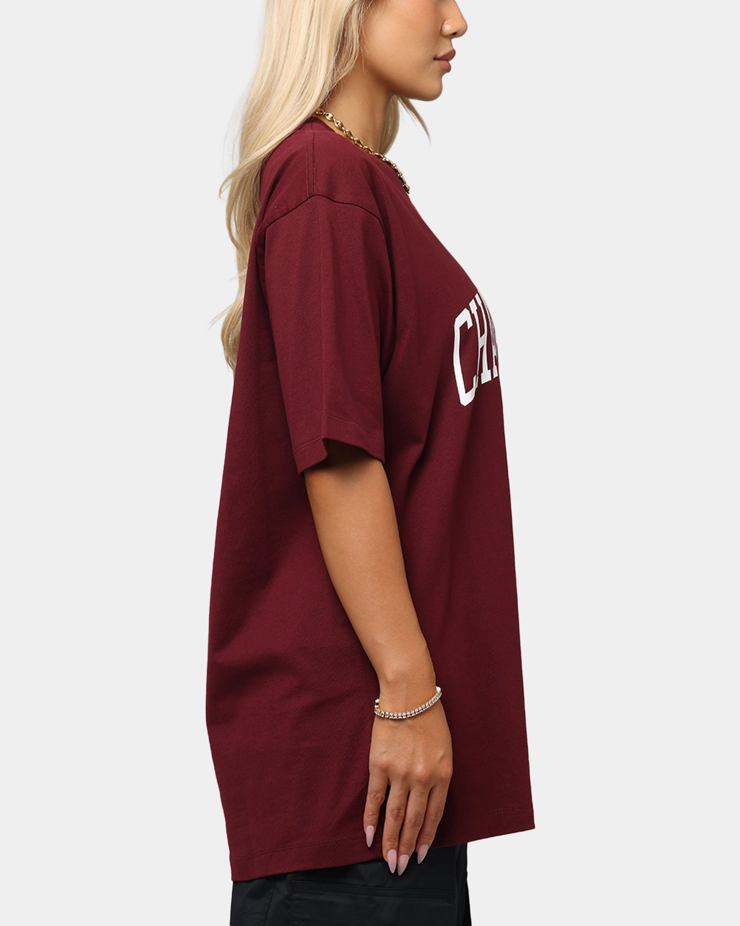 Sweat Absorbent Champion Rochester Graphic T-Shirt Red