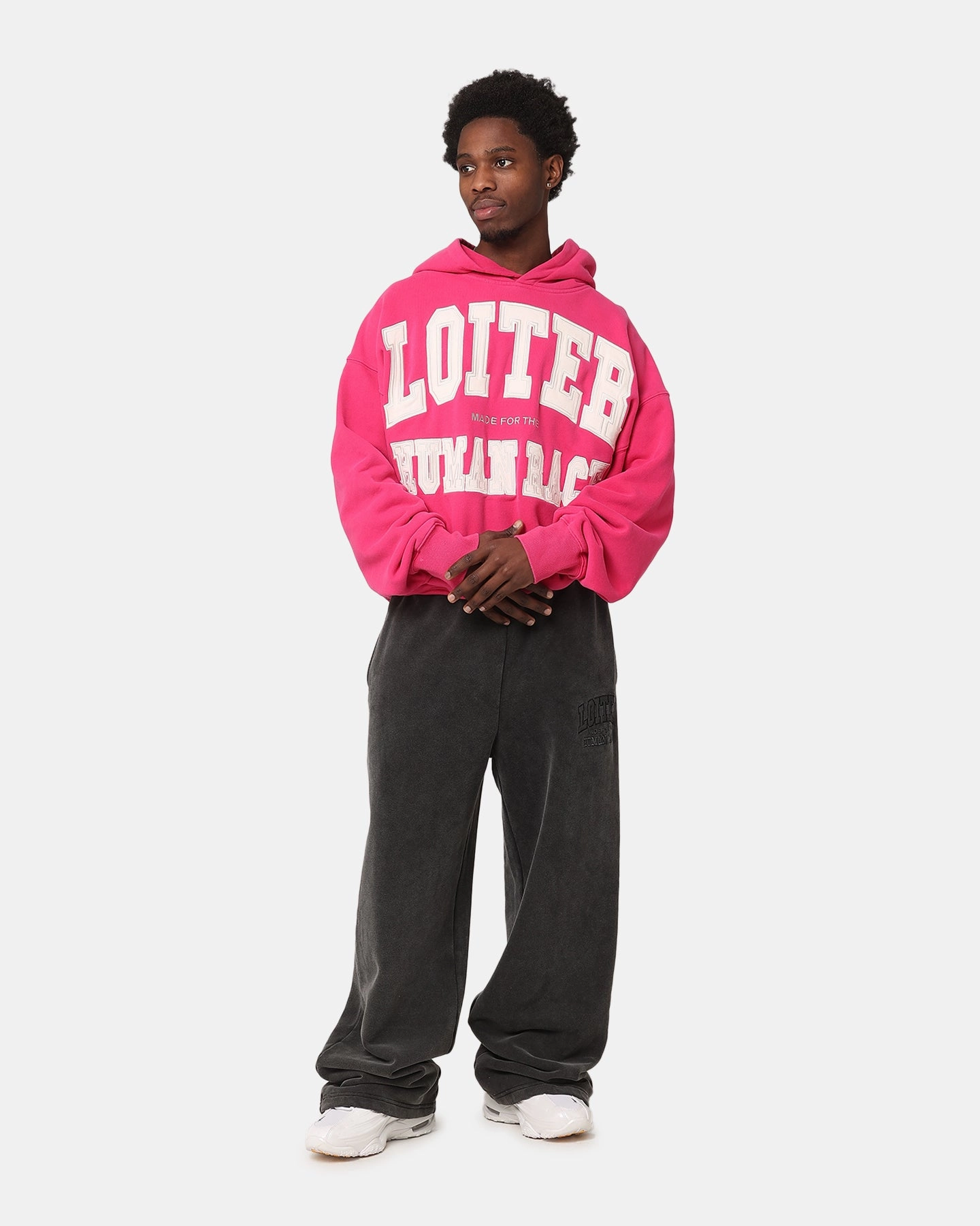Loiter College Dropout Hoodie Pink futuristic