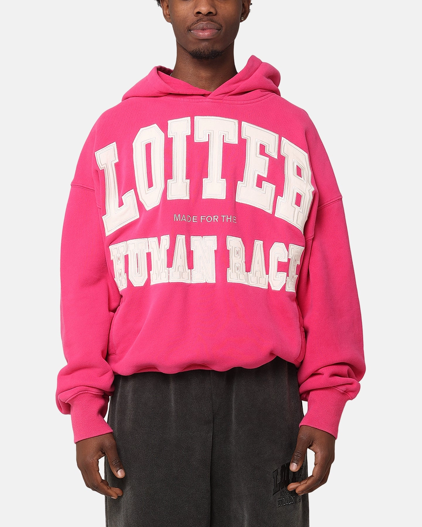 Loiter College Dropout Hoodie Pink Streetwear Fashion
