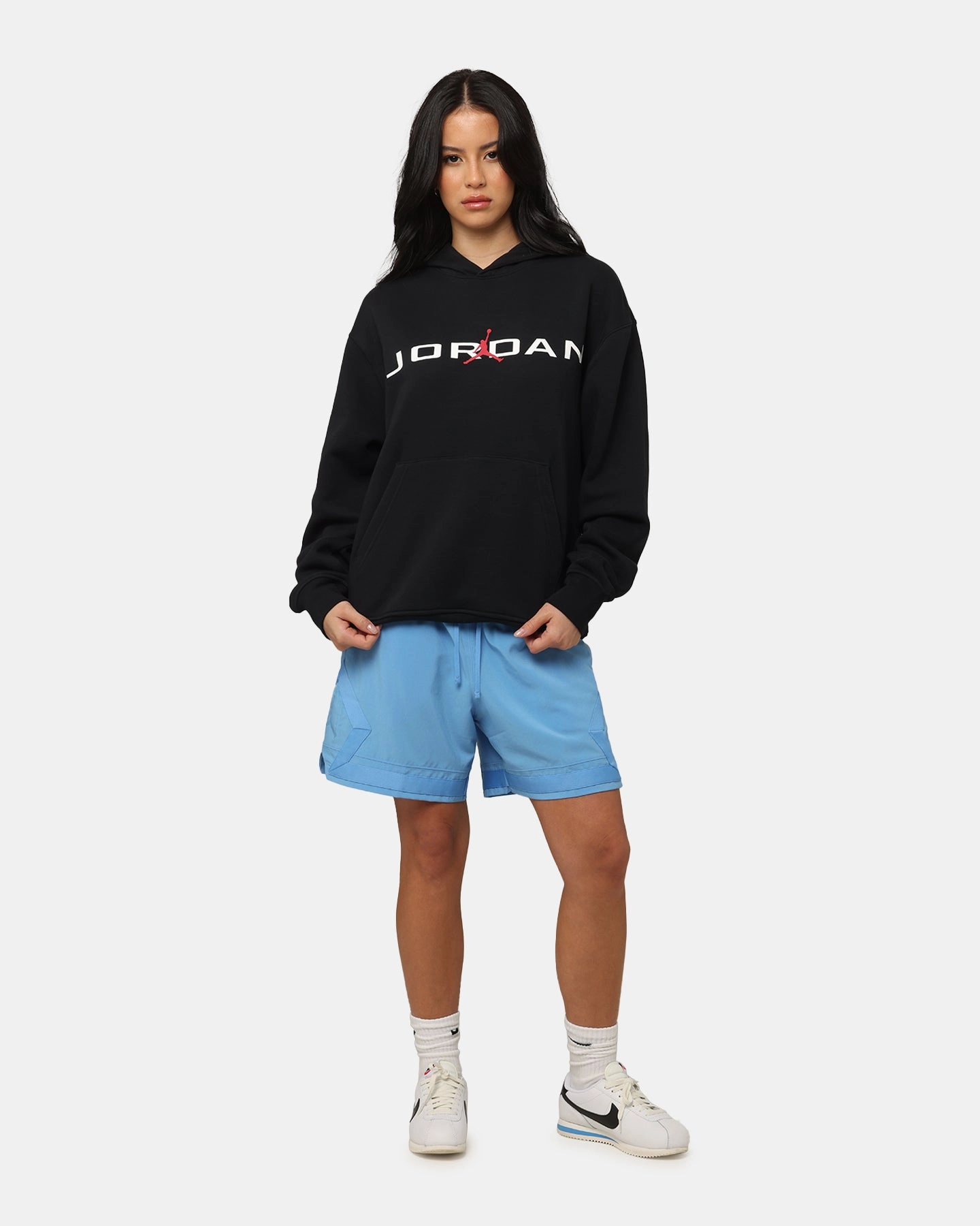 rainy Jordan Essentials Fleece Air Stretch Hoodie Black