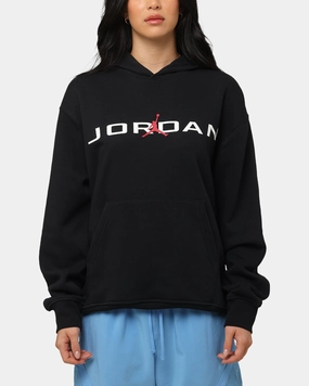 Jordan Essentials Fleece Air Stretch Hoodie Black Rack Anti Pill Treatment