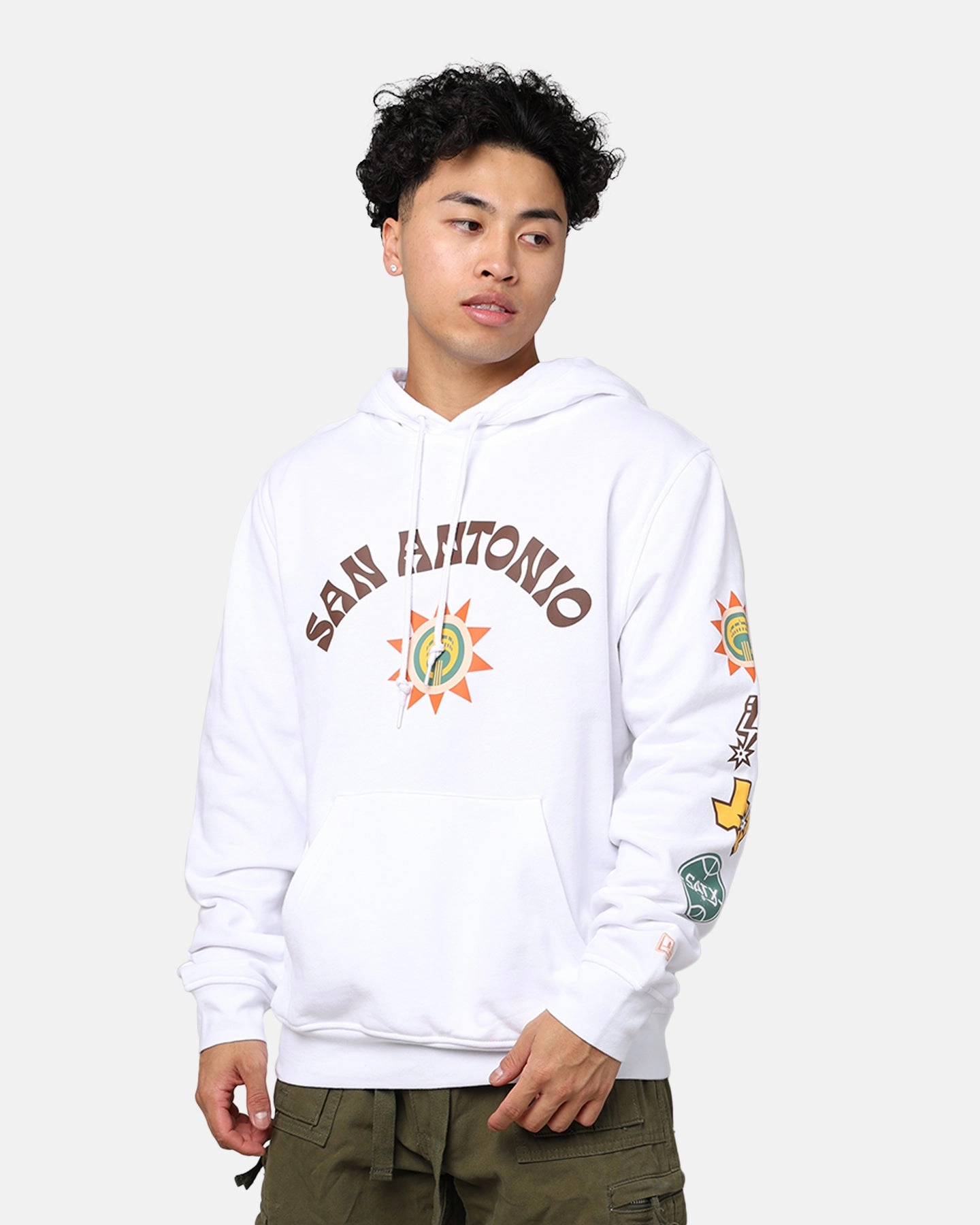 UltraThinLayer Protective Layer New Era San Antonio Spurs NBA 2023 Hoodie White