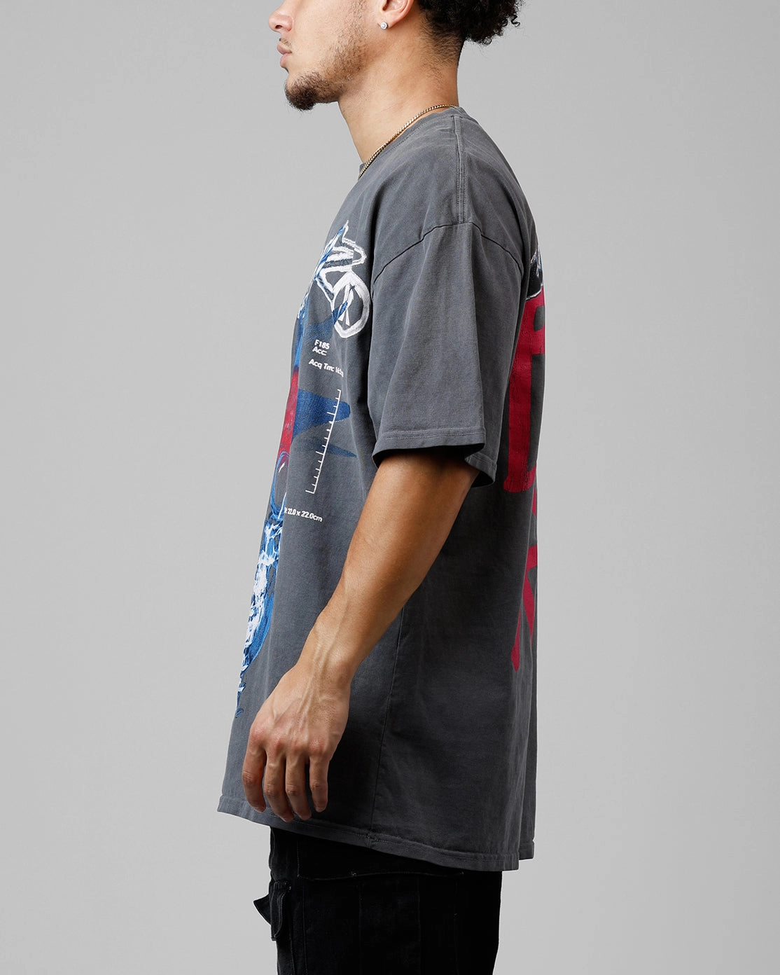 Loiter Brain Rot Vintage T-Shirt Charcoal Cozy Wearable oversized but not shapeless