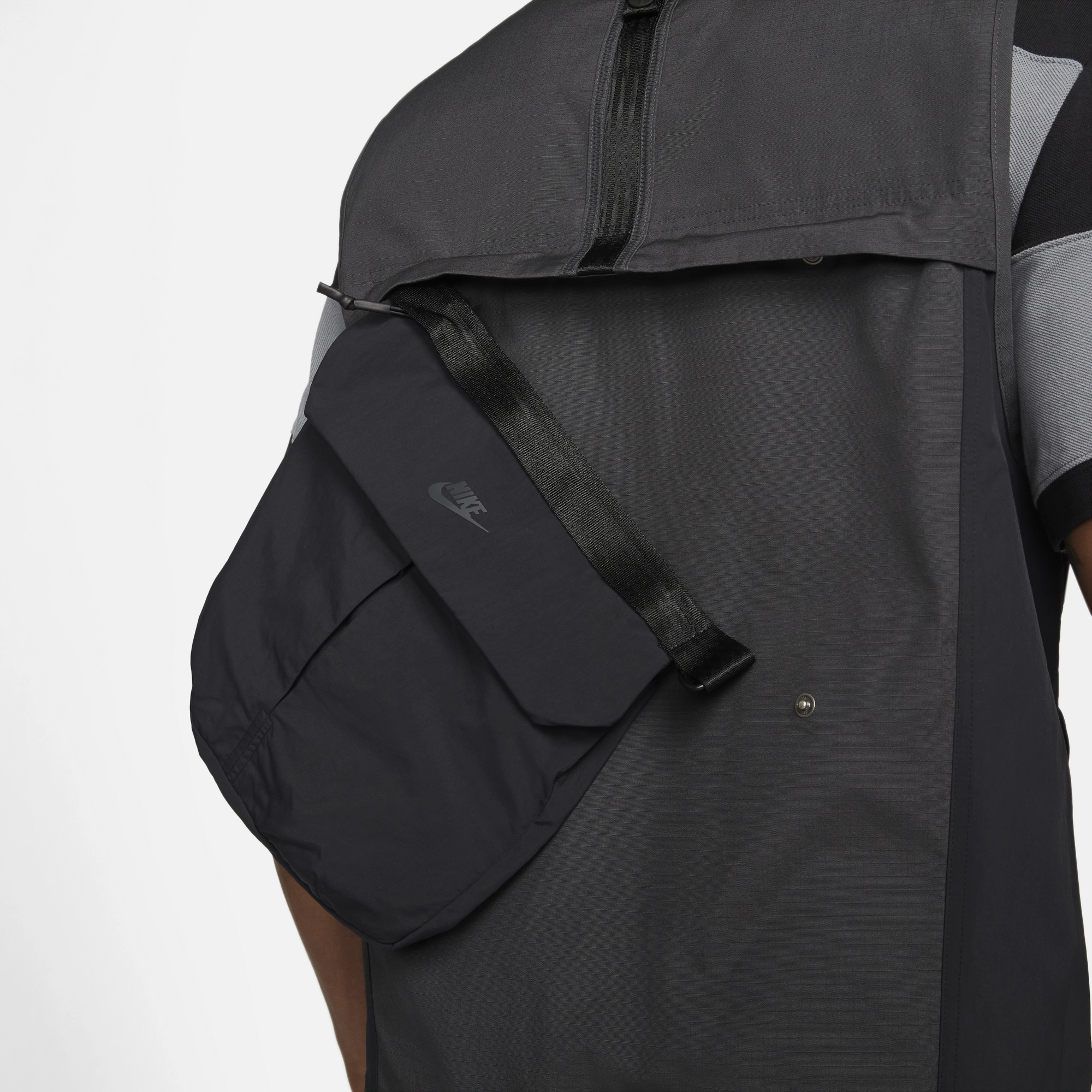 Casual Fit Layer Army Style Nike Sportswear Tech Pack Vest 'Black'
