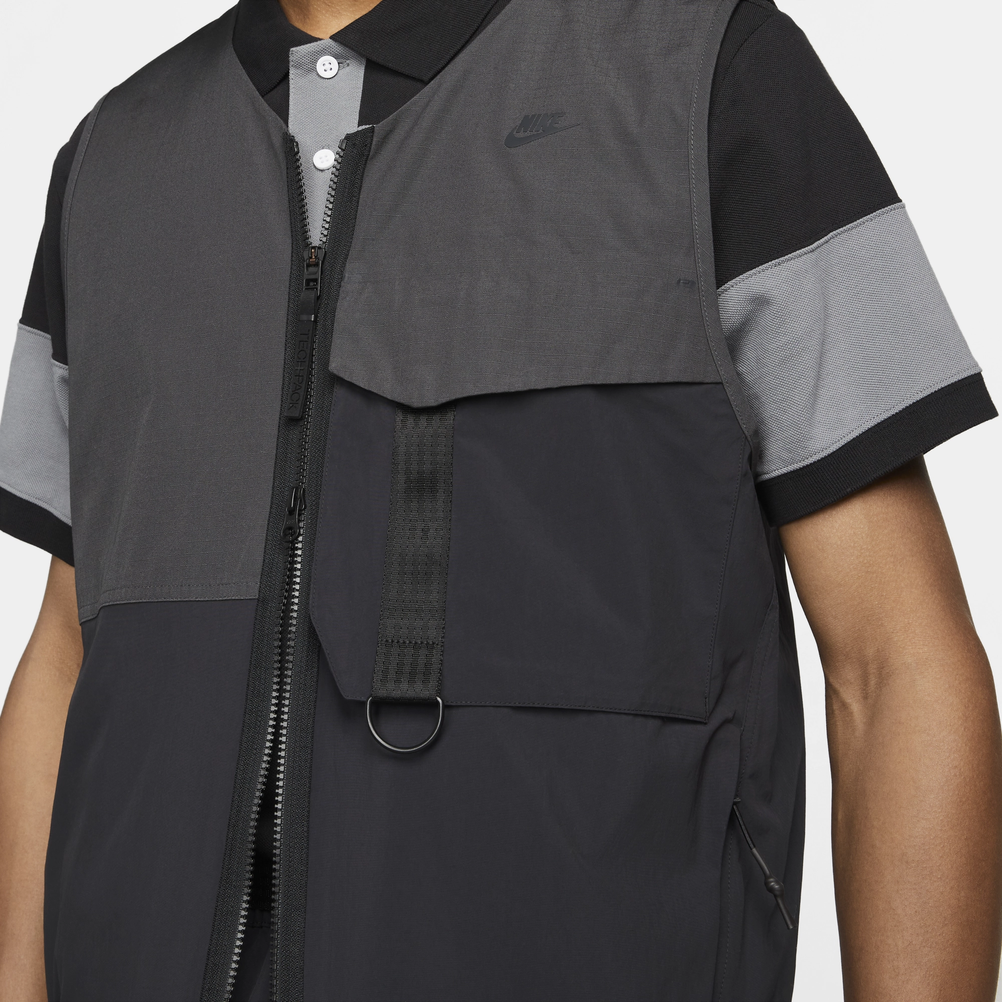 Nike Sportswear Tech Pack Vest 'Black' Ultraviolet Protection Factor Subtle Layers