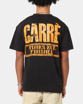 Carre Trenches T-Shirt Black Acidwash Fun Prints