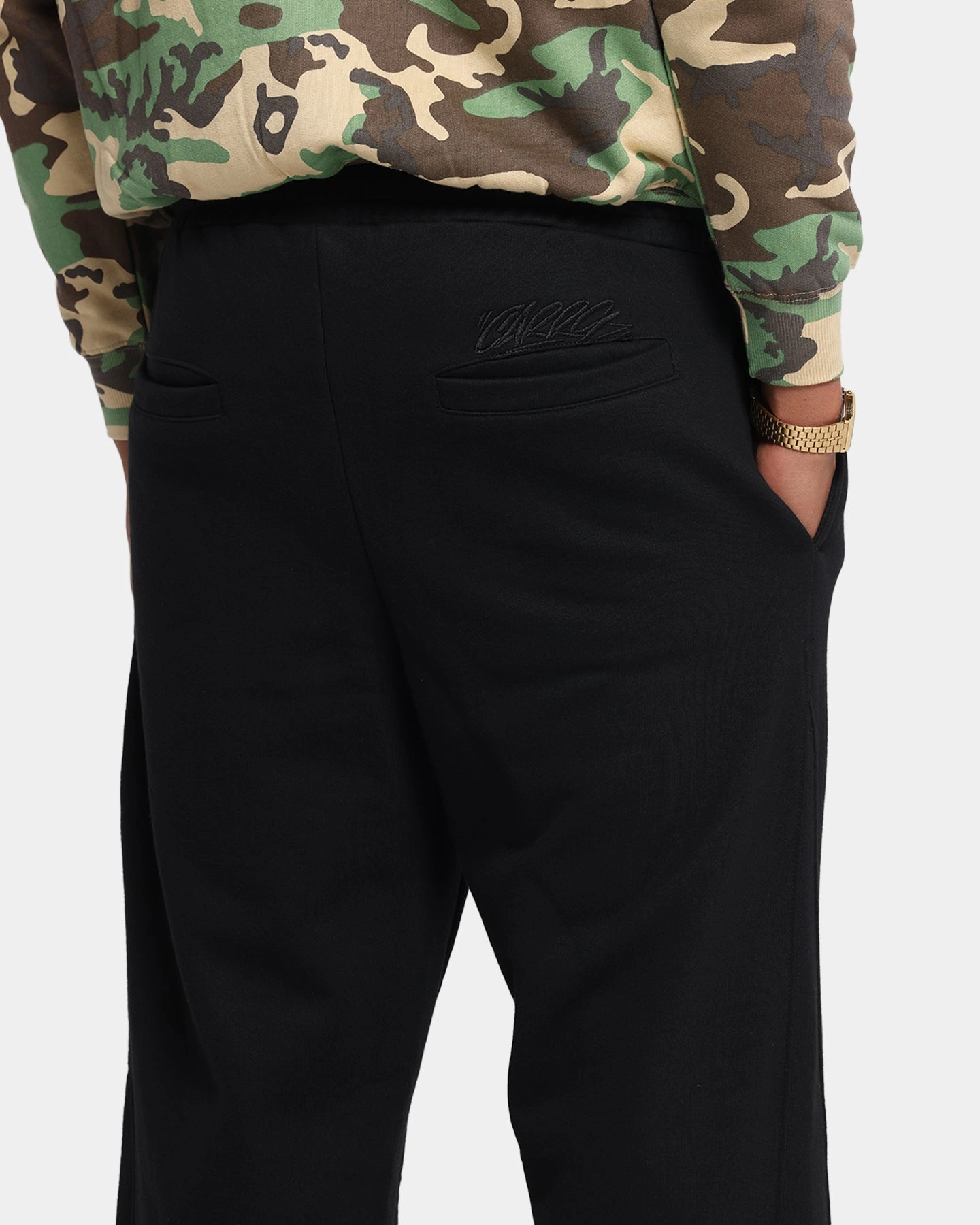 Water Repellent Carre Grit Trackpants Black