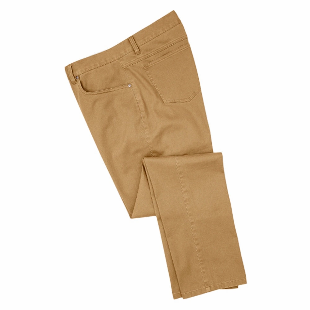 Dynamic Motion FootJoy Sueded Cotton Twill 5-Pocket Golf Pants Tan - FW22 Men