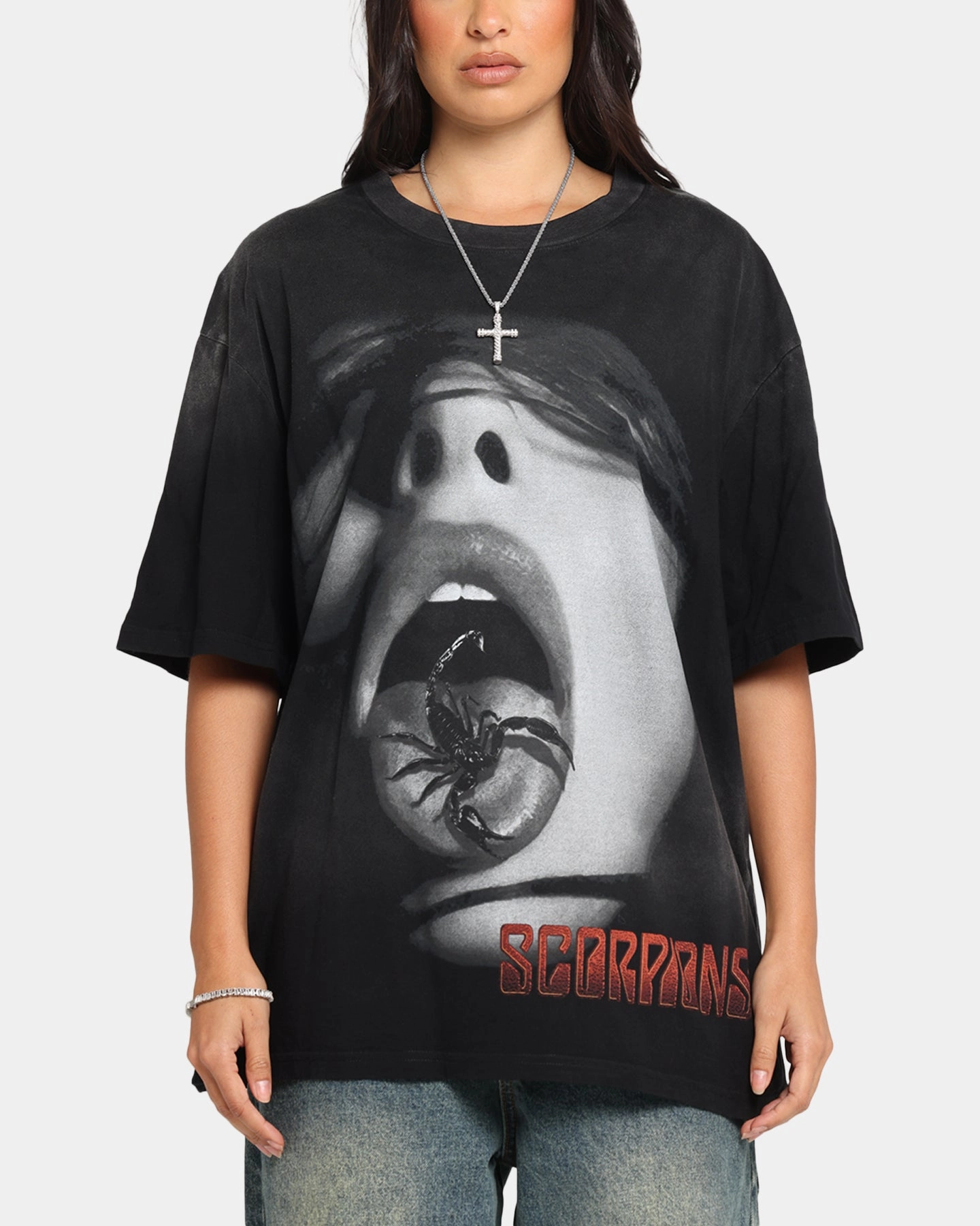 Fashion Layer Scorpions Scorpions Blacked Out T-Shirt Washed Black