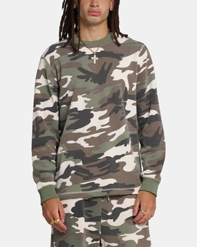 XXIII Printed Thermal Long Sleeve T-Shirt Camo Eco friendly materials Multi Panel Design
