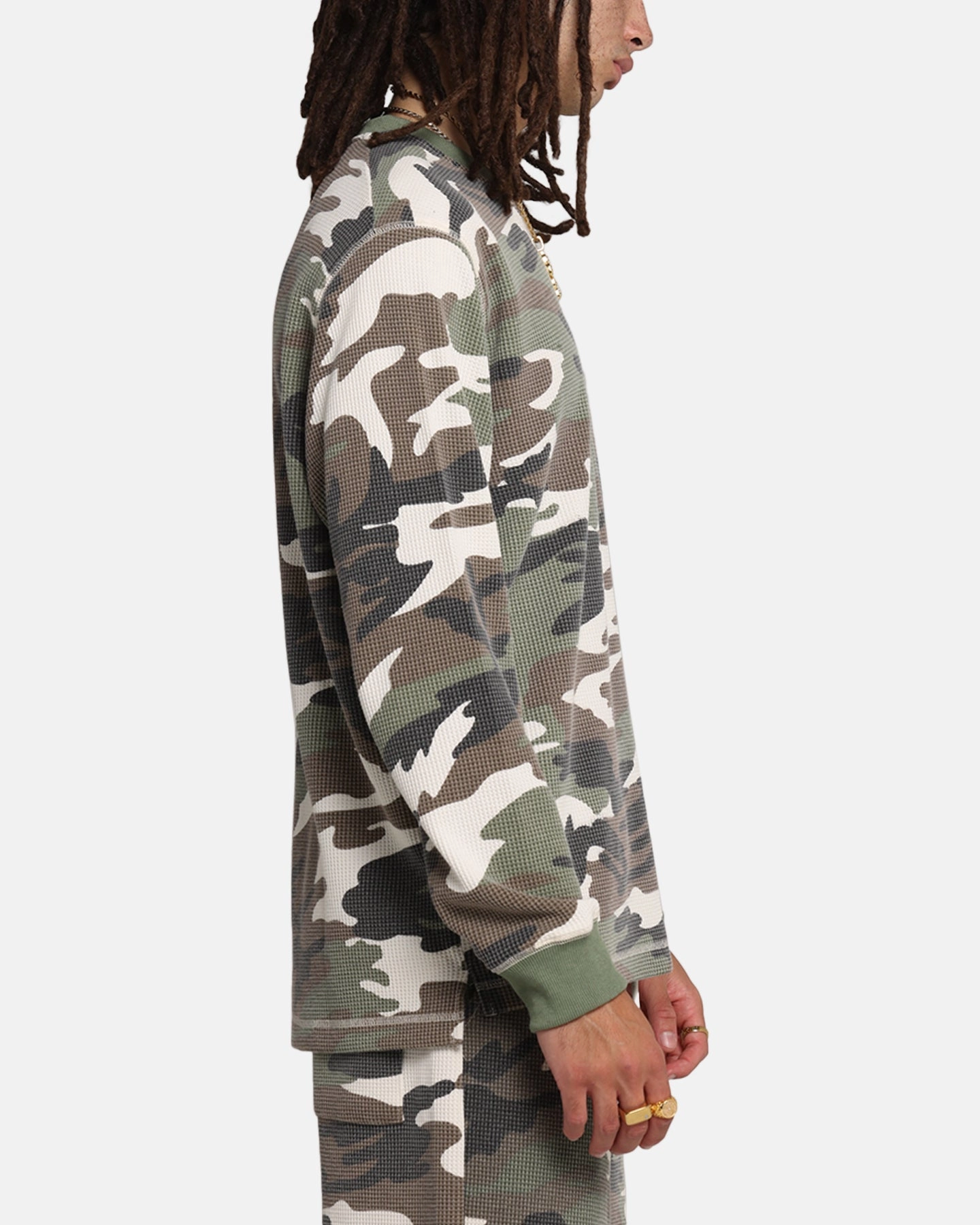 FadeResistantPrint Minimal Look XXIII Printed Thermal Long Sleeve T-Shirt Camo