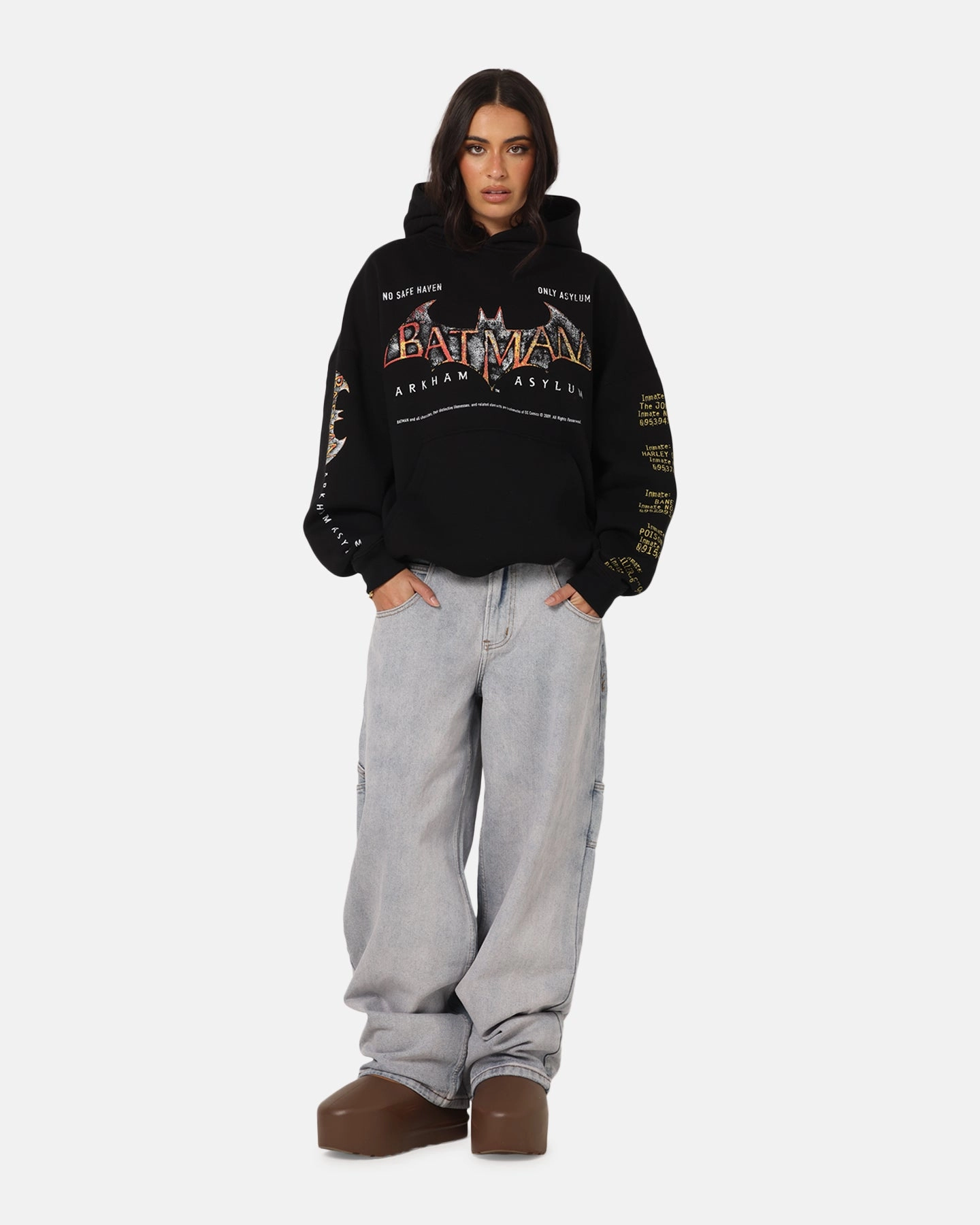 Moisture Wicking Layer 73 Studio X DC Batman Arkham Asylum Premium Hoodie Black