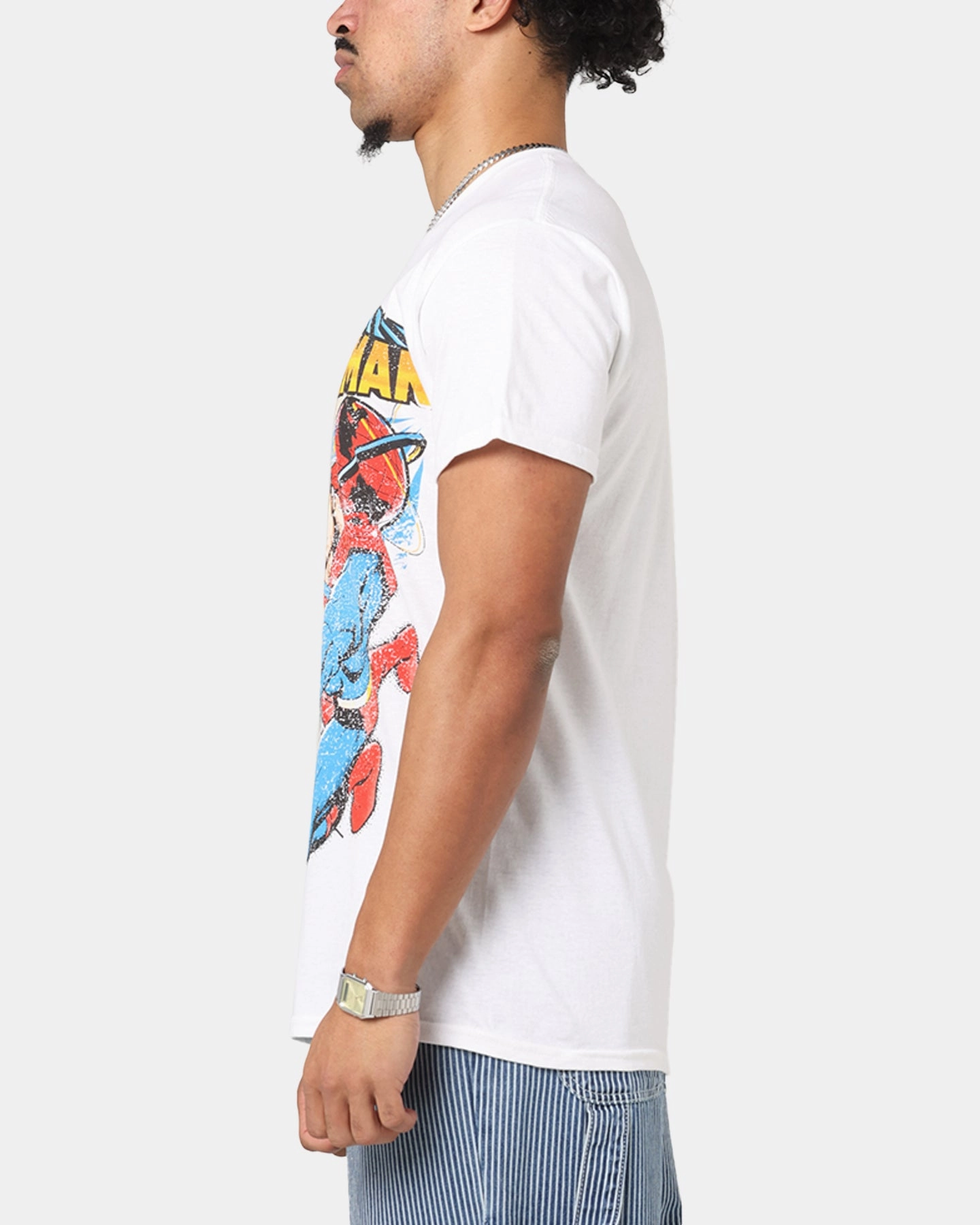 Goat Crew X DC Superman Man Of Steel T-Shirt White Perfect for Travel Eco-friendly