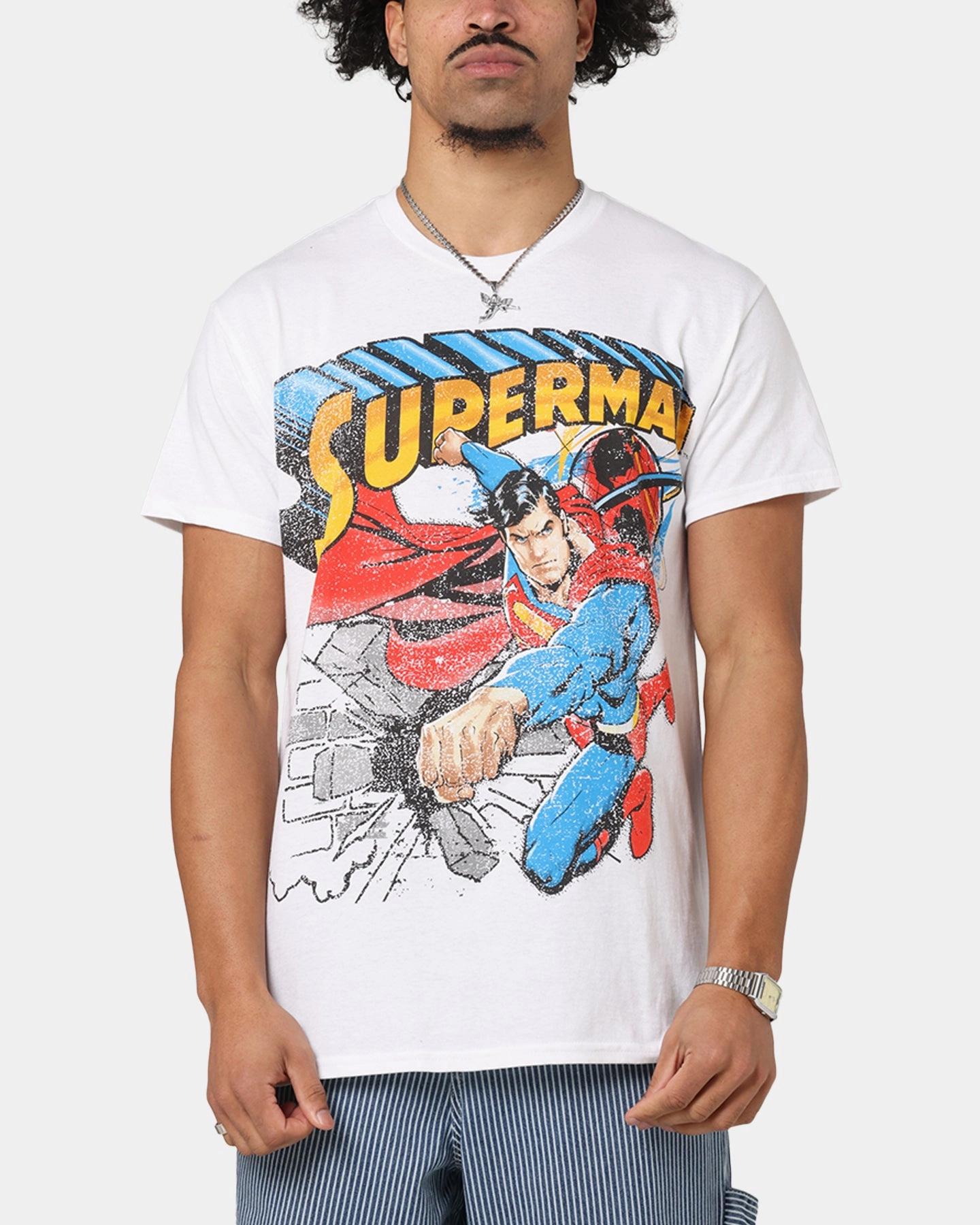 Goat Crew X DC Superman Man Of Steel T-Shirt White Chic Wear perfect for all-day wear