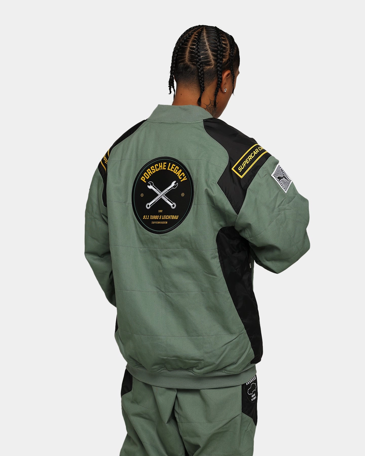 Adventure Wear Puma X Porsche Legacy Garage Crew Jacket Eucalyptus