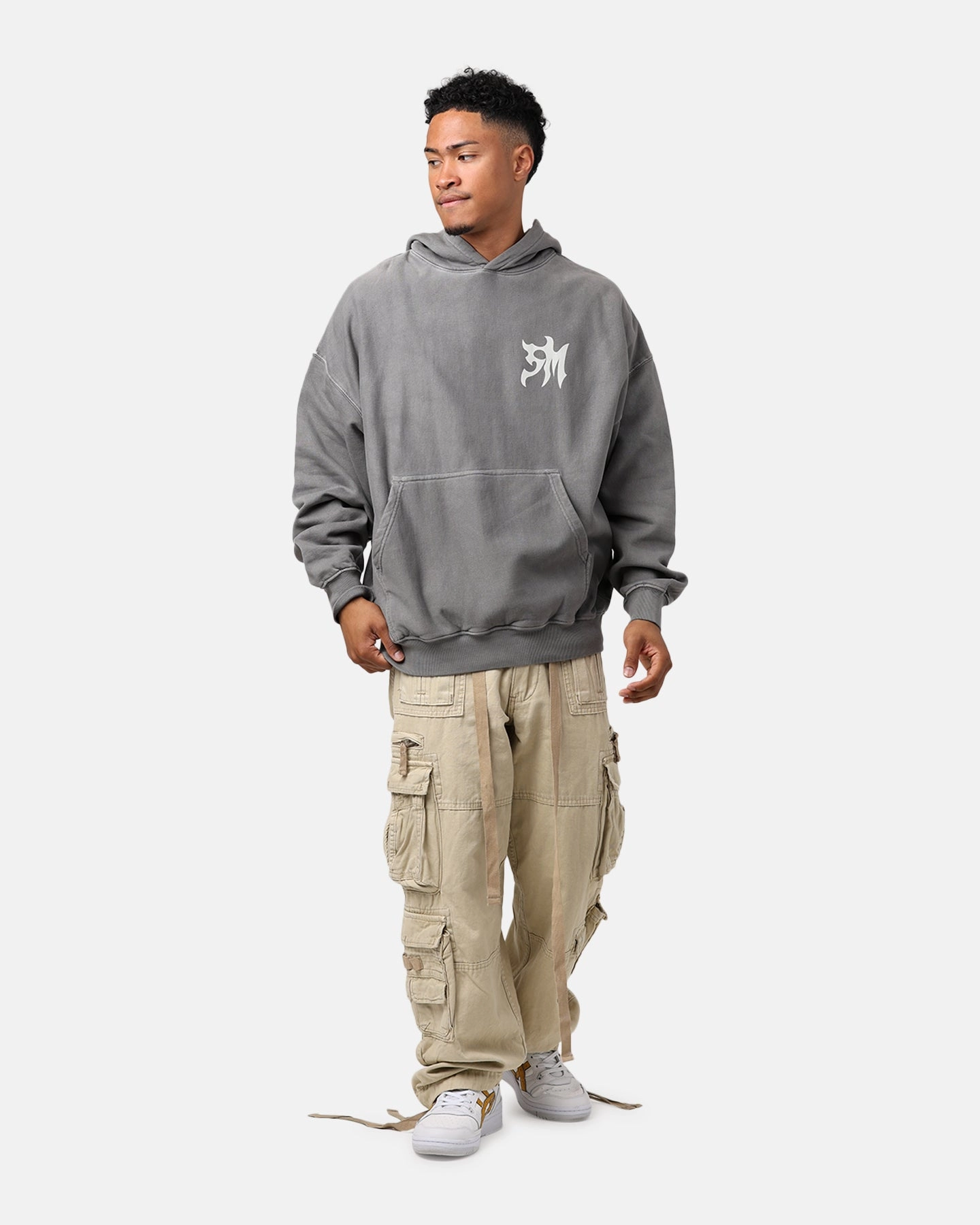 Saint Morta Tribe Premium Hoodie Washed Charcoal Trail Function Sporty Shield
