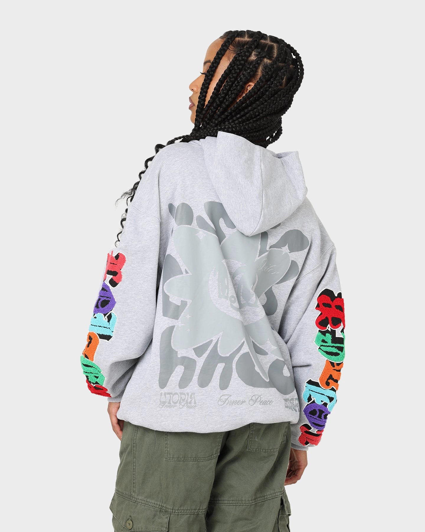 Loiter Fleur Hoodie Grey Airflow channels Trail Friendly