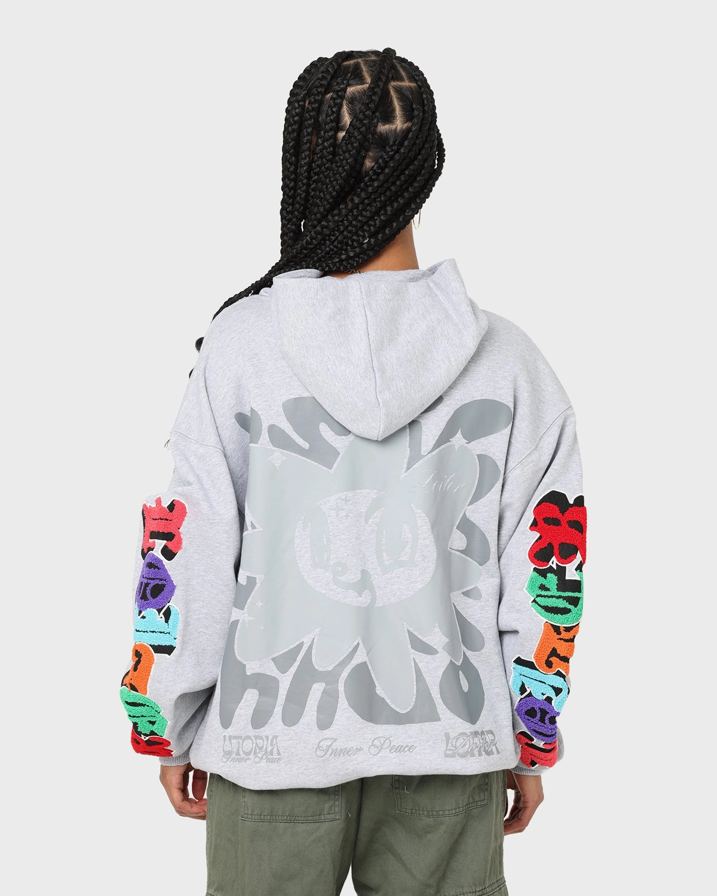 Loiter Fleur Hoodie Grey Algorithm