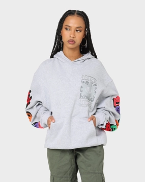 Loiter Fleur Hoodie Grey Fashion Shield Work Layer
