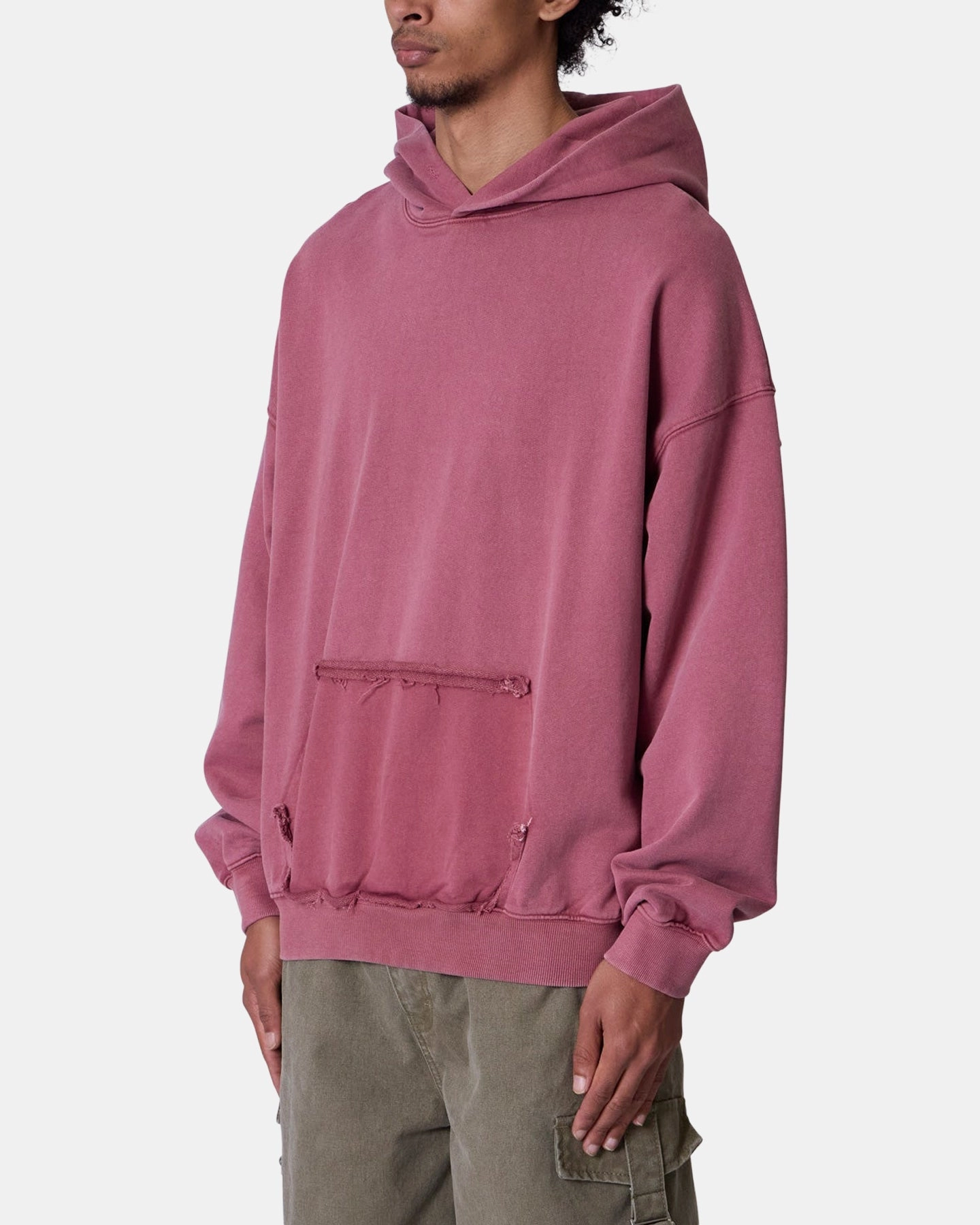 Martial-arts MNML Raw Stitch Hoodie Purple