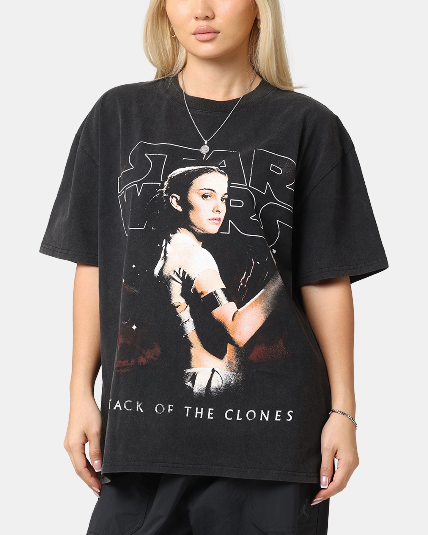 MinimalistDesign Star Wars Episode II Vintage T-Shirt Black Acidwash