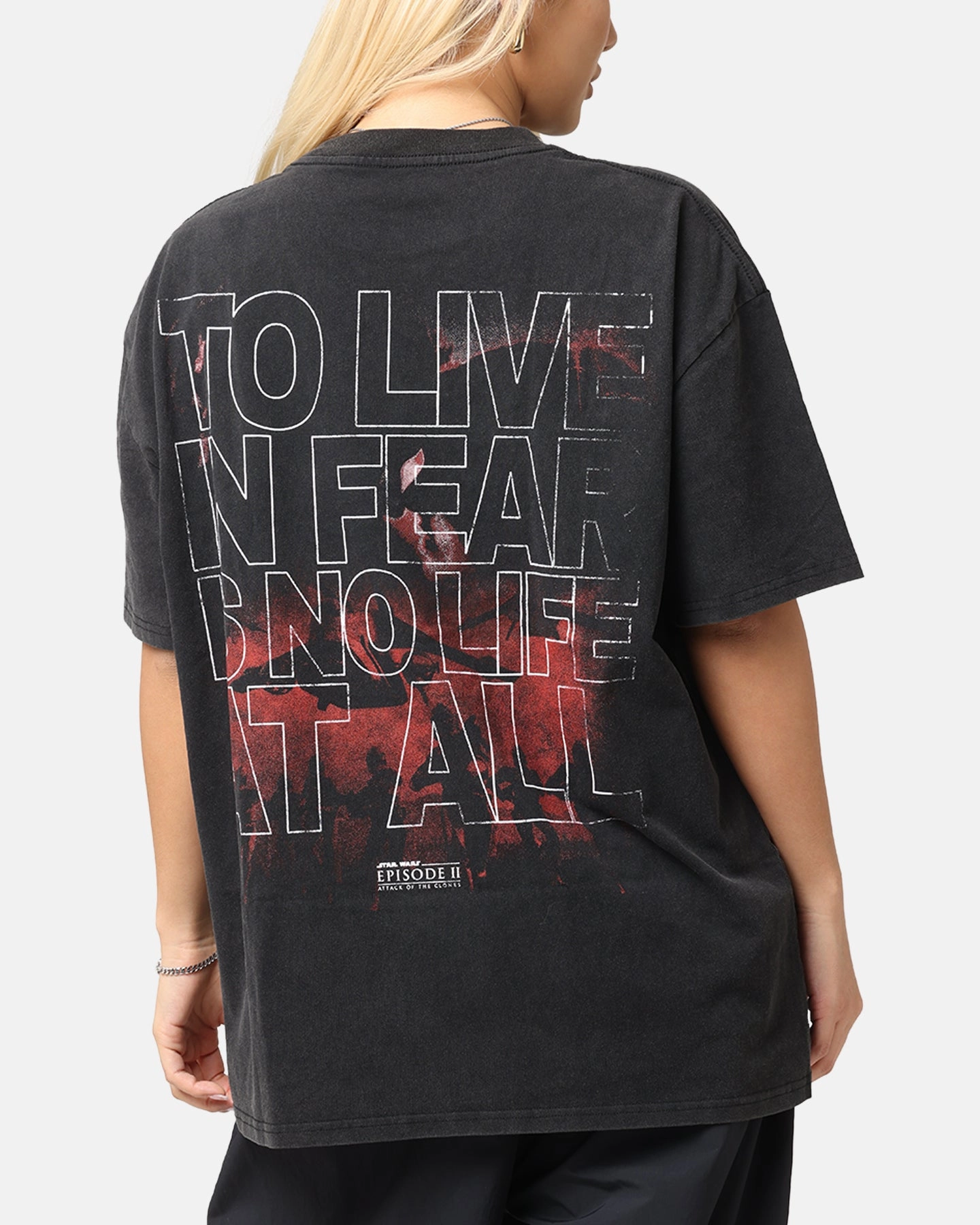 Star Wars Episode II Vintage T-Shirt Black Acidwash OdorResistant Unisex style