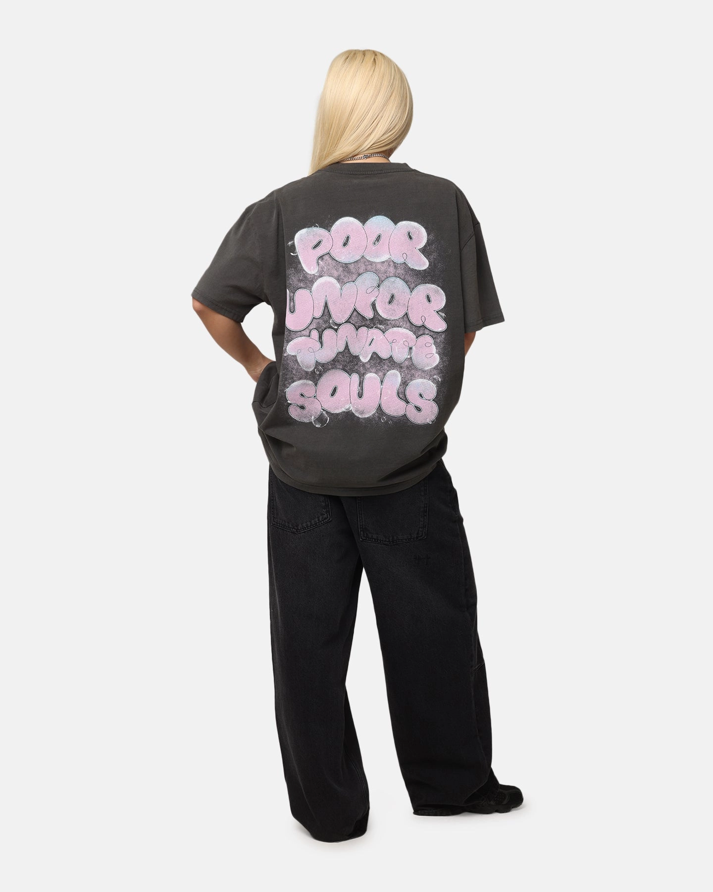 American Thrift Disney The Little Mermaid Ursula Heavyweight T-Shirt Black Wash Soft and breathable RibbedNeckBanding