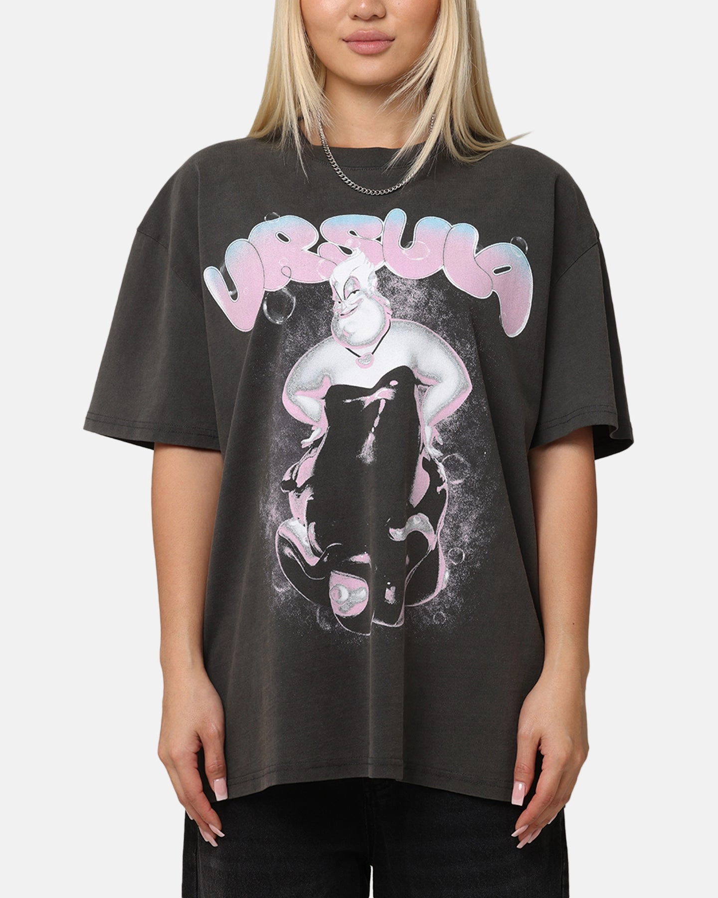 American Thrift Disney The Little Mermaid Ursula Heavyweight T-Shirt Black Wash Cozy Design