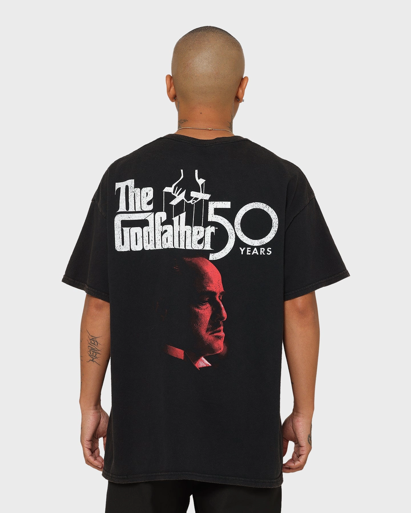 American Thrift X The Godfather The Godfather Movie Vintage T-Shirt Black Wash Sporty and Cool Chic