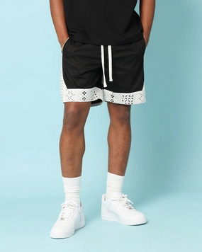 Warehouse Work Carr?? Bandana Lace Shorts Black