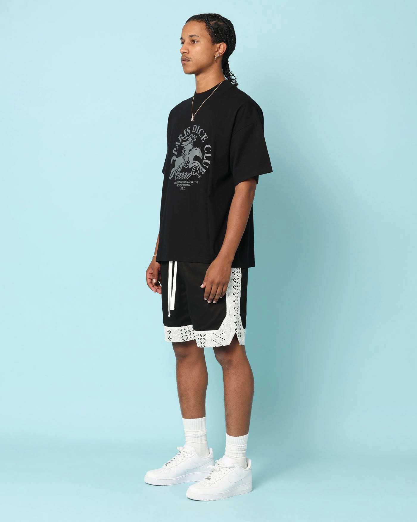 Versatile Fit Carr?? Bandana Lace Shorts Black