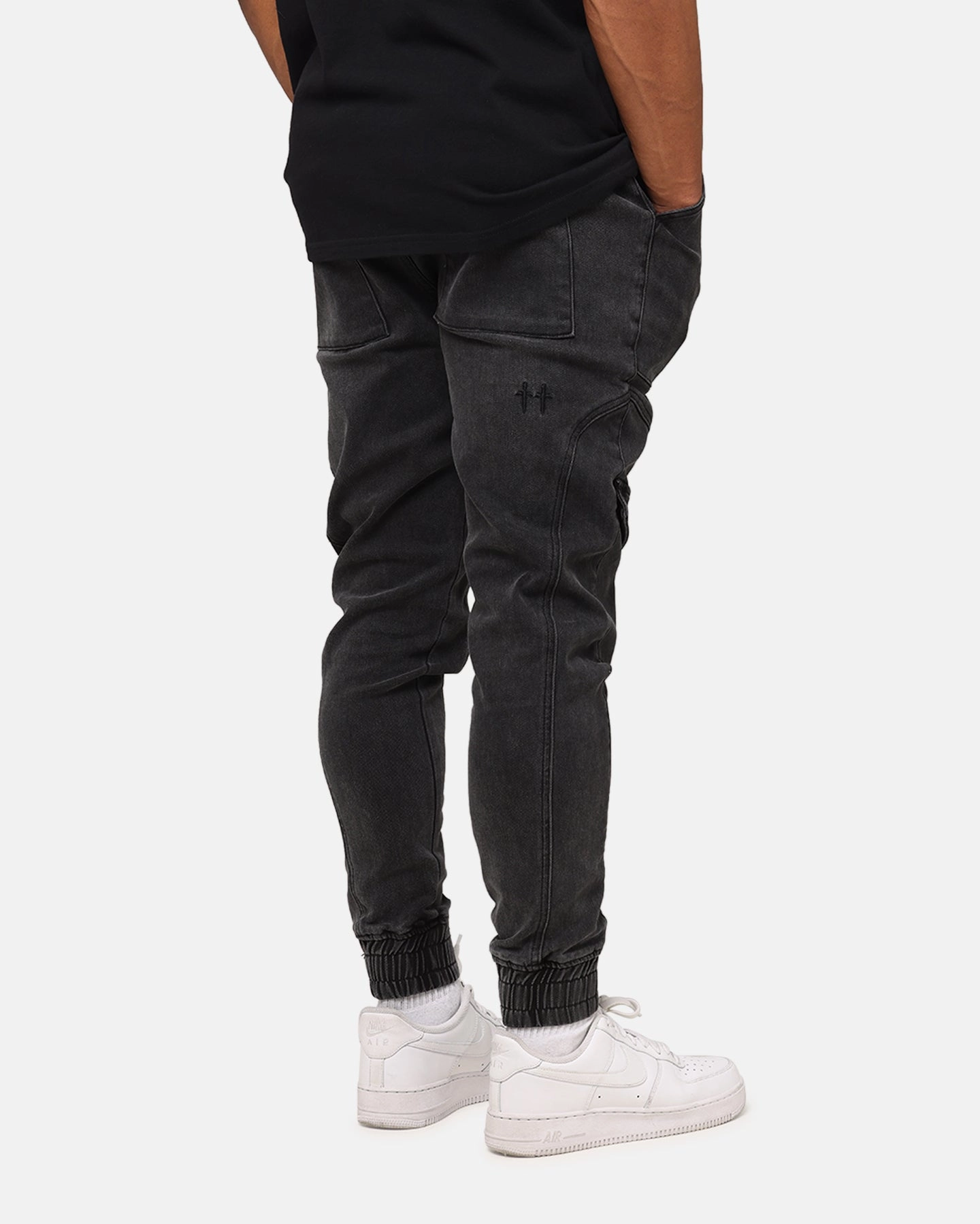 Casual Chic Look Odor Control Tech Saint Morta Aera Denim Joggers Black Shadow