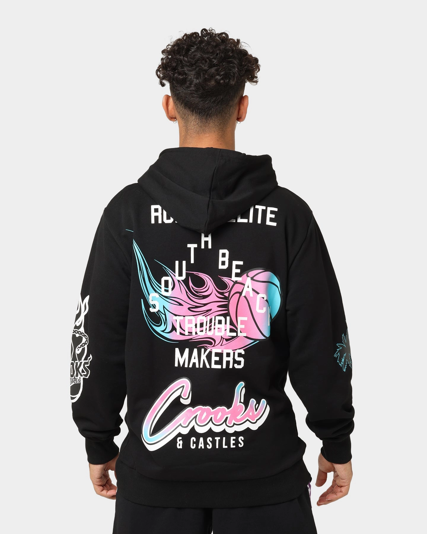 Bracelet Non Bulky Silhouette Crooks & Castles Miami Sportek Hoodie Black
