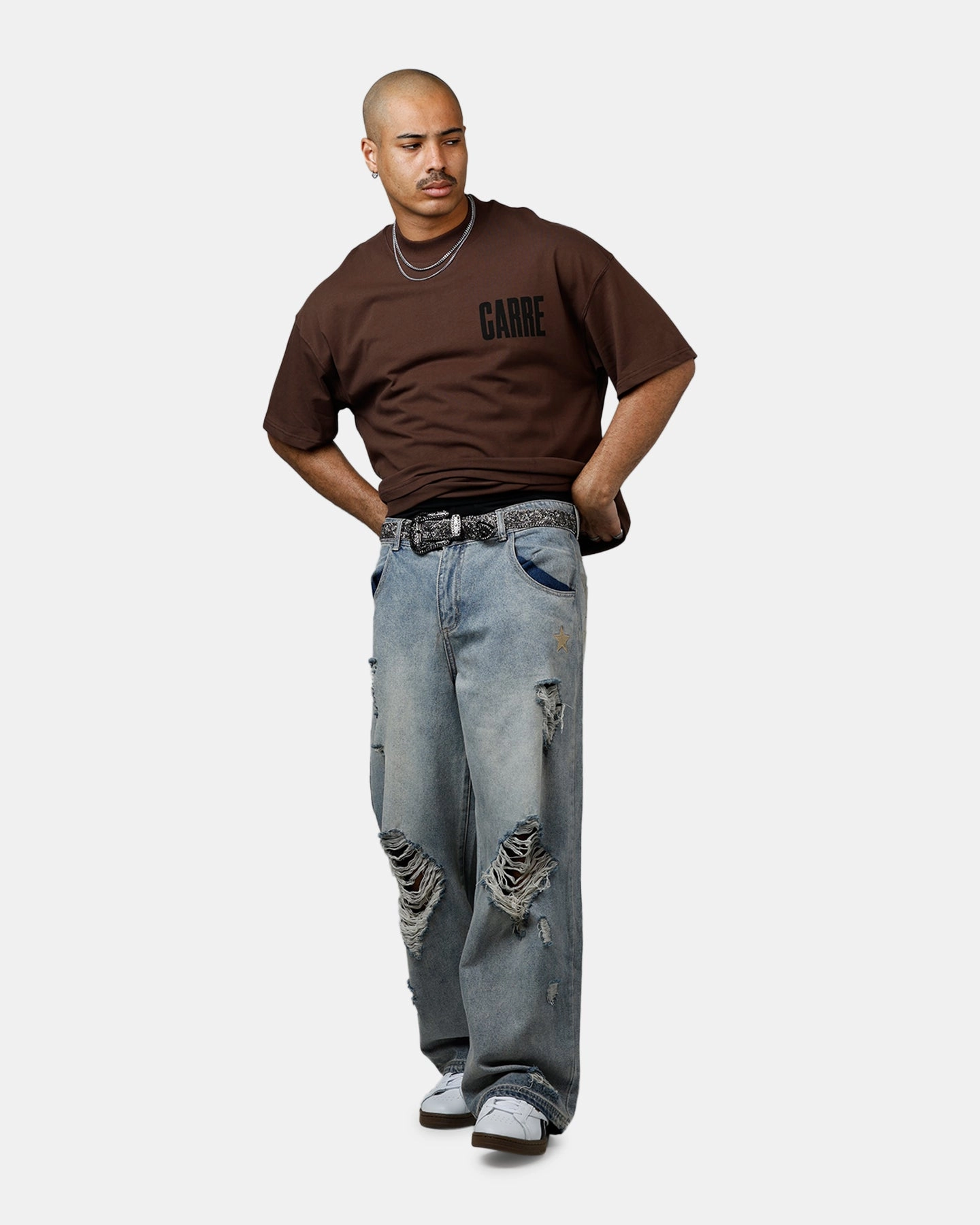 Seamless construction Classic Layer Carre Premium Essentials T-Shirt Chocolate