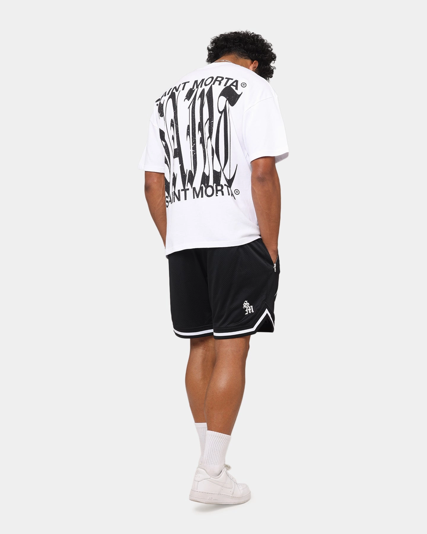 Durable Stitching Saint Morta Ye Old Drop Shoulder T-Shirt White