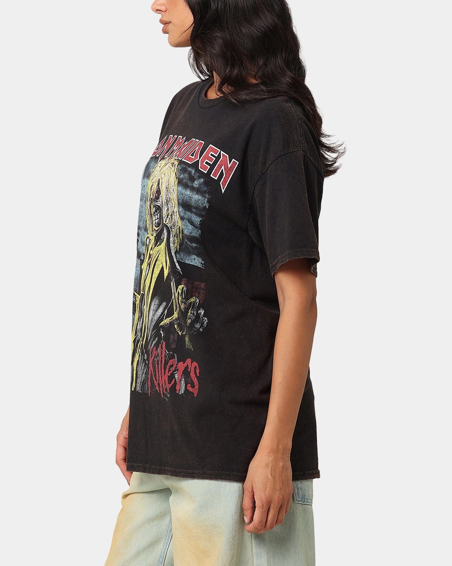 Stylish Comfort Classic Design Iron Maiden Killers Green T-Shirt Black Vintage