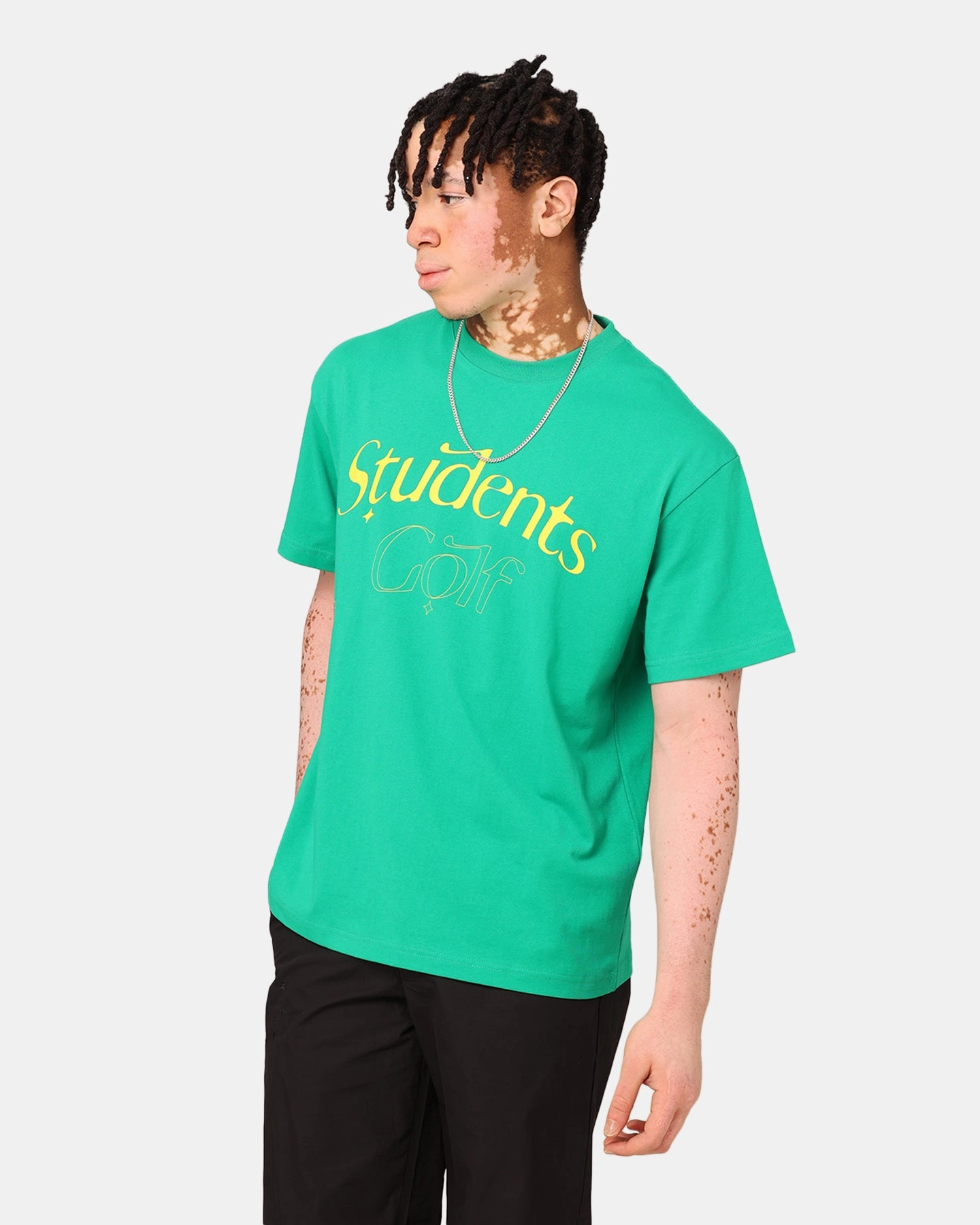 Students Golf Lust T-Shirt Green Vintage Wash Contrast Inner Binding