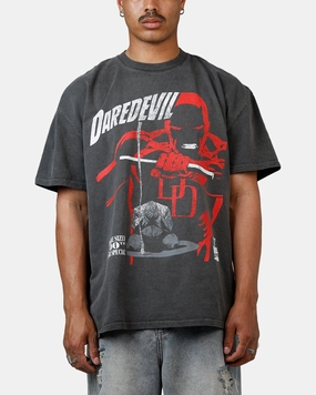 Top Rated American Thrift Marvel Daredevil Comic Heavyweight T-Shirt Black Wash