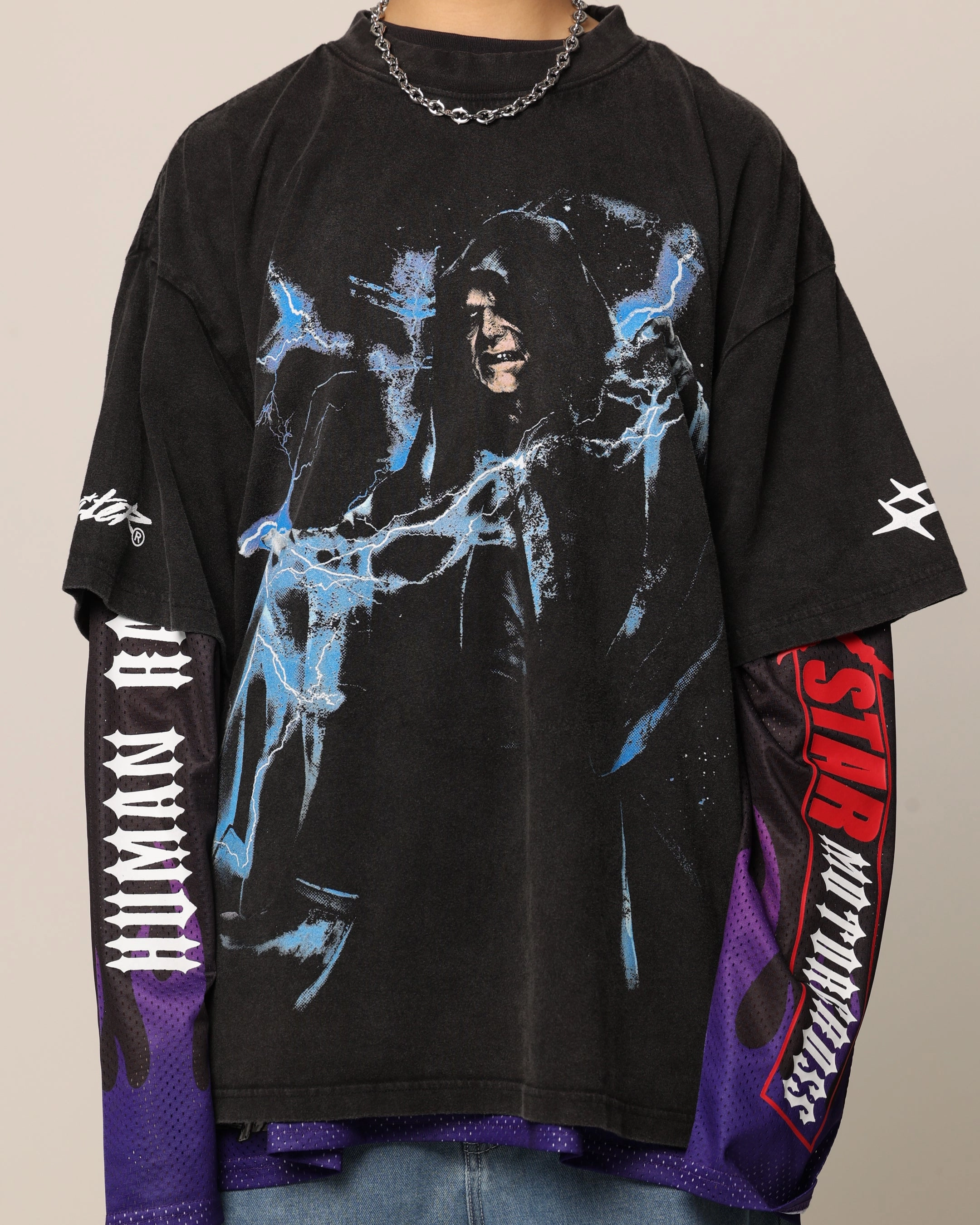 Star Wars Darth Sidious T-Shirt Charcoal Modern Layering Relaxed Style