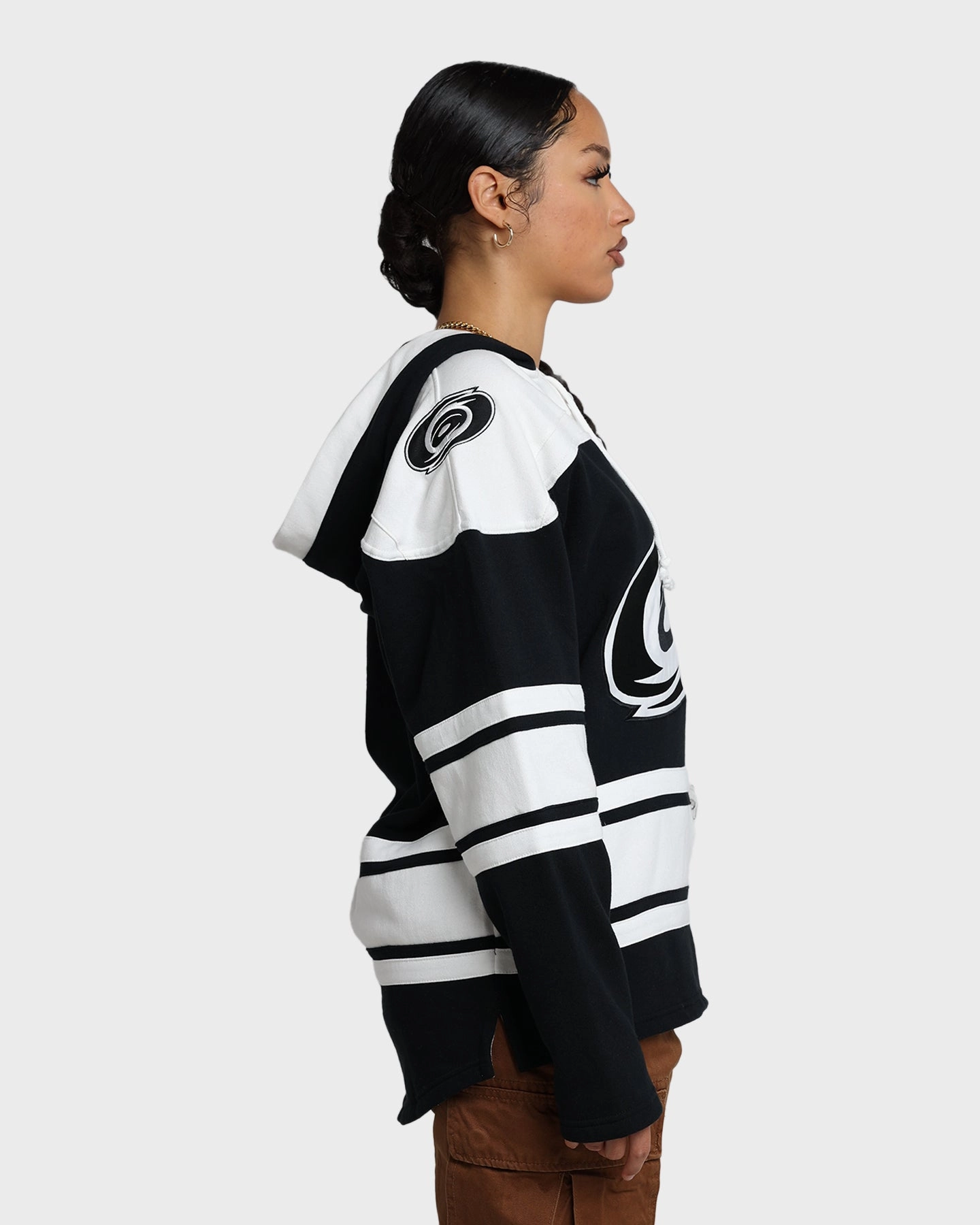 suitable for work commutes High-Tech Protection 47 Brand Carolina Hurricanes Superior Lacer Hoodie Jet Black