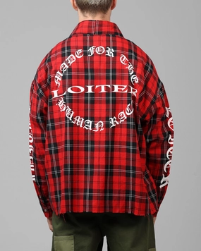 Loiter Kimono Flannel Red All Purpose Outerwear
