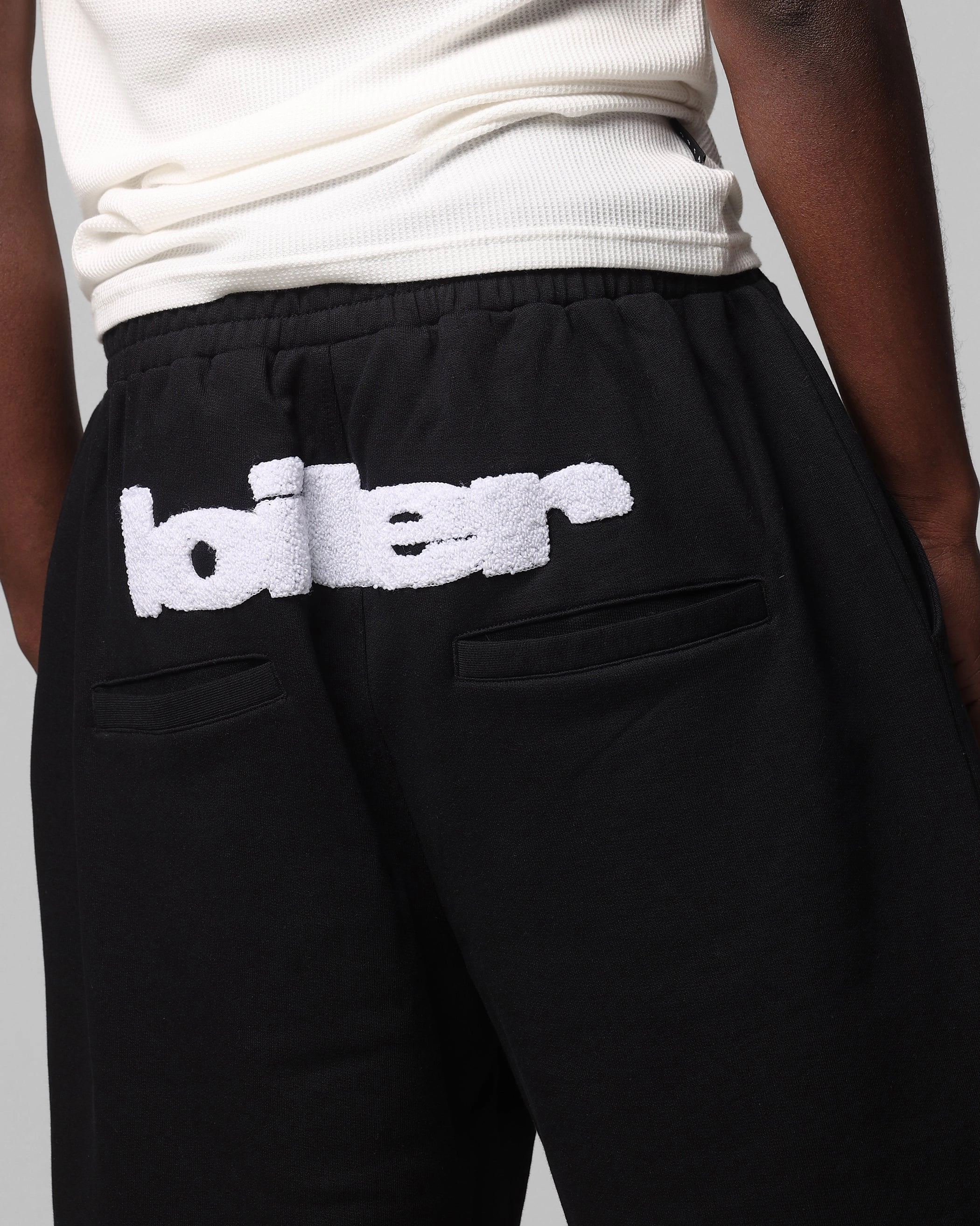 Loiter Premium Essentials Sweat Shorts Black Double Layered Reinforcement volleyball outfit