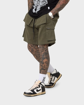 Saint Morta Infantry Cargo Shorts Army Green Weightless Travel Design